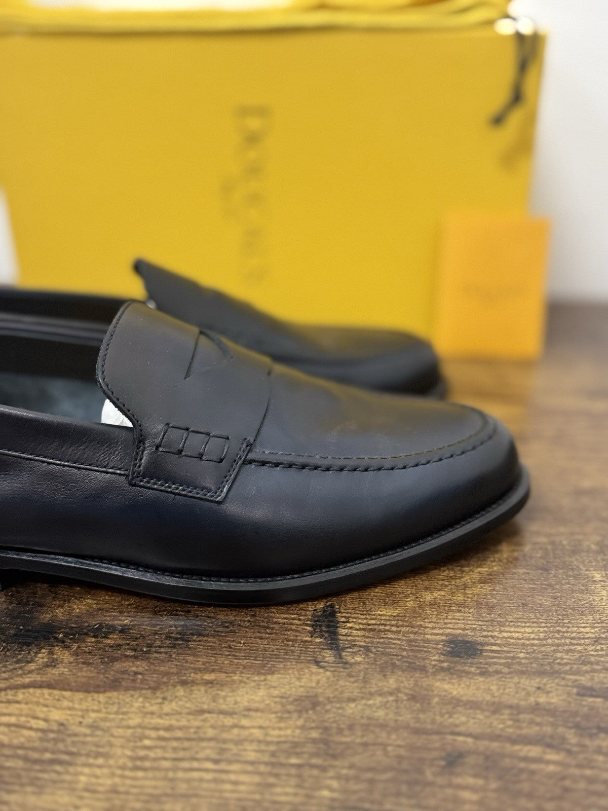 Doucal’s Mocassino Pelle Nappa Blu Casual Scarpa Uomo 41.5