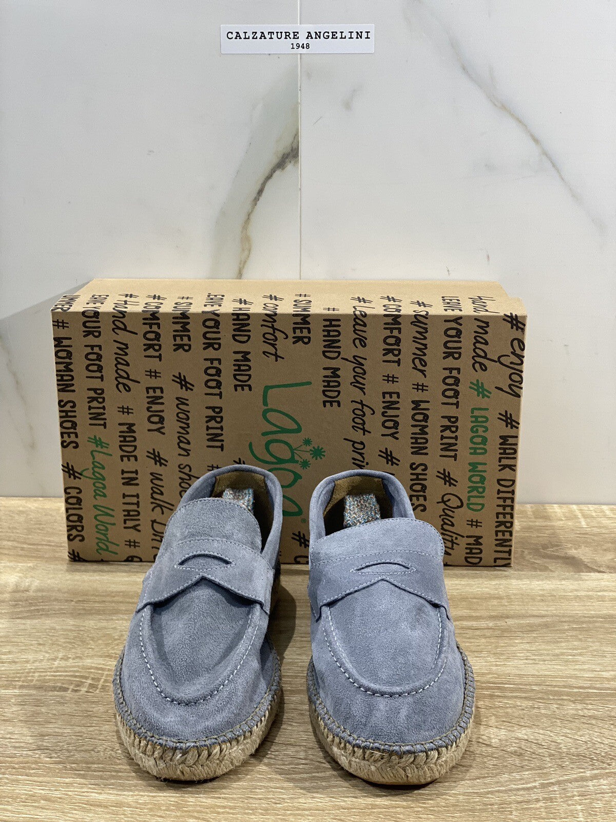 Lagoa Mocassino Uomo Suede Avio Summer Walk Fondo Gomma 40
