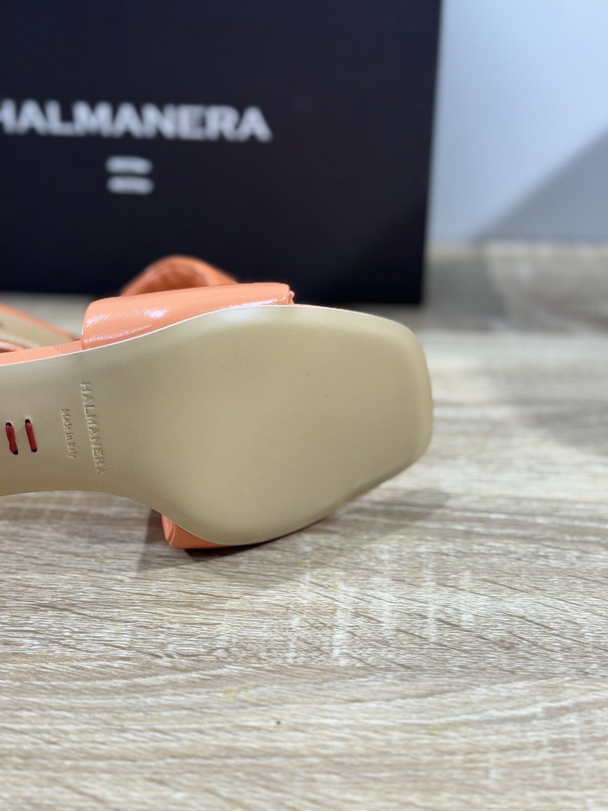 Halmanera Sandalo Donna Nara In Pelle Melone Luxury Shoes 40