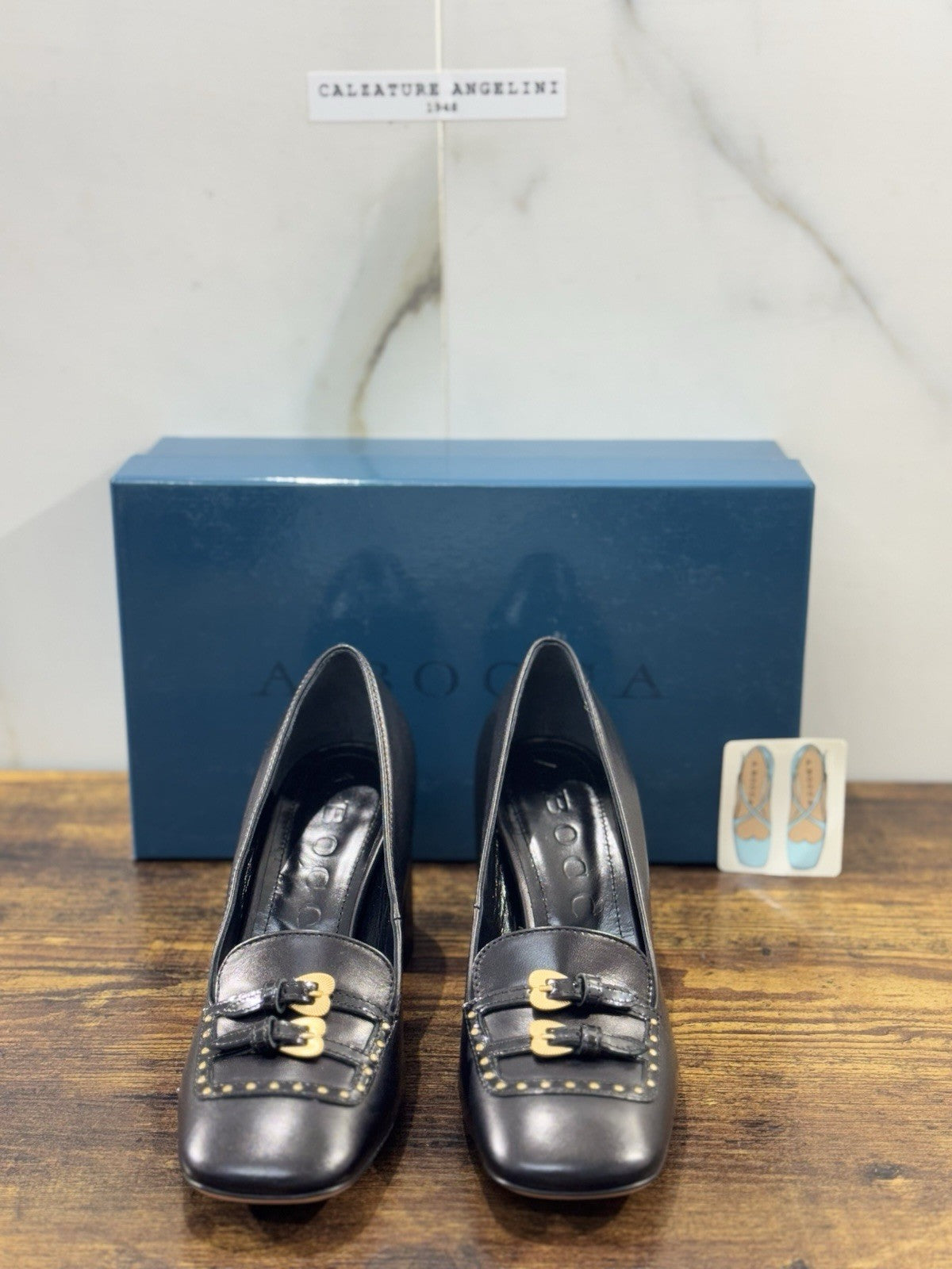 A.bocca Mocassino Con Tacco Pelle Nera Icon A.bocca Donna 36
