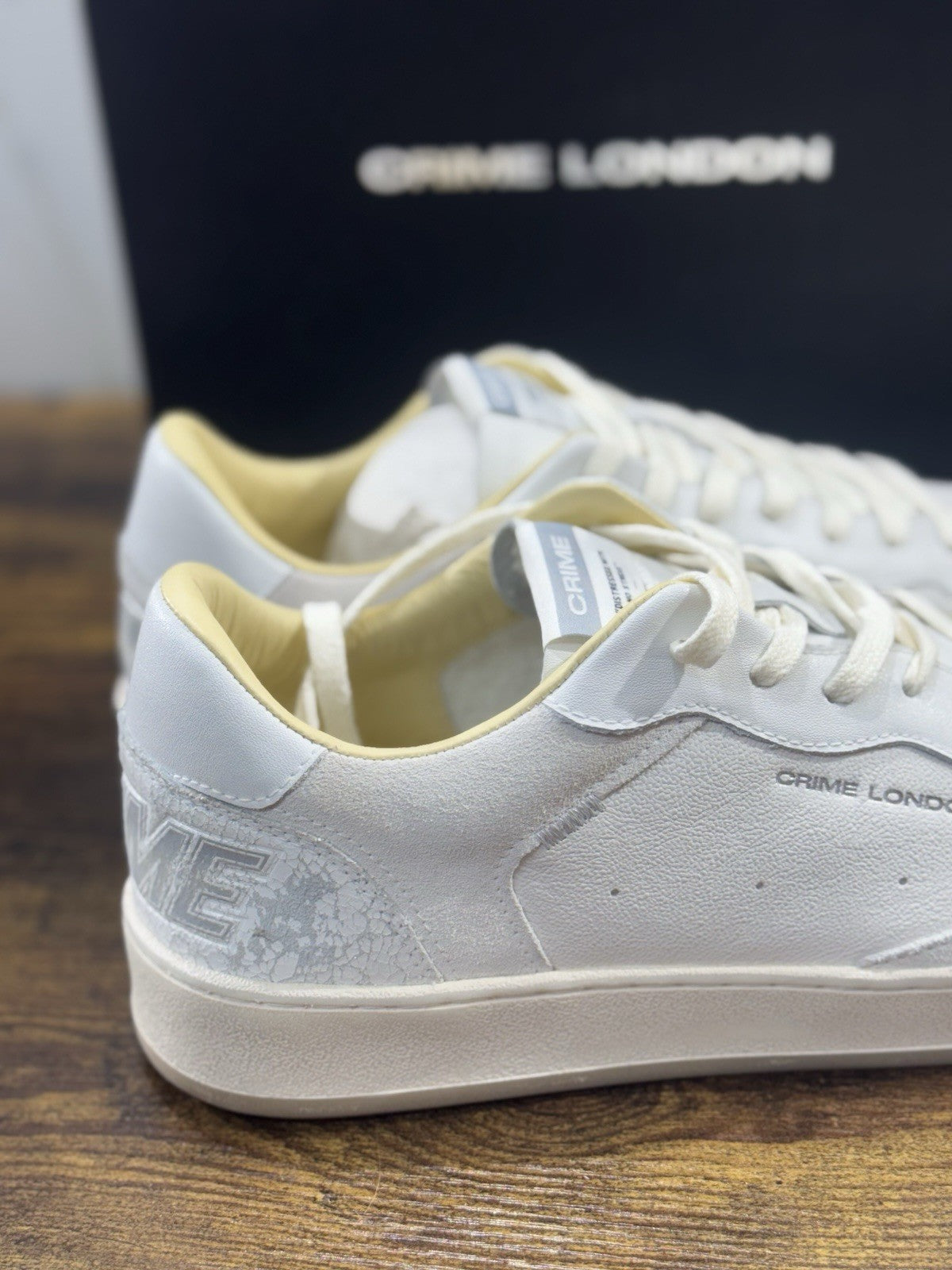 Crime London Sneaker Chelsea Pelle Bianca Causal Uomo 44