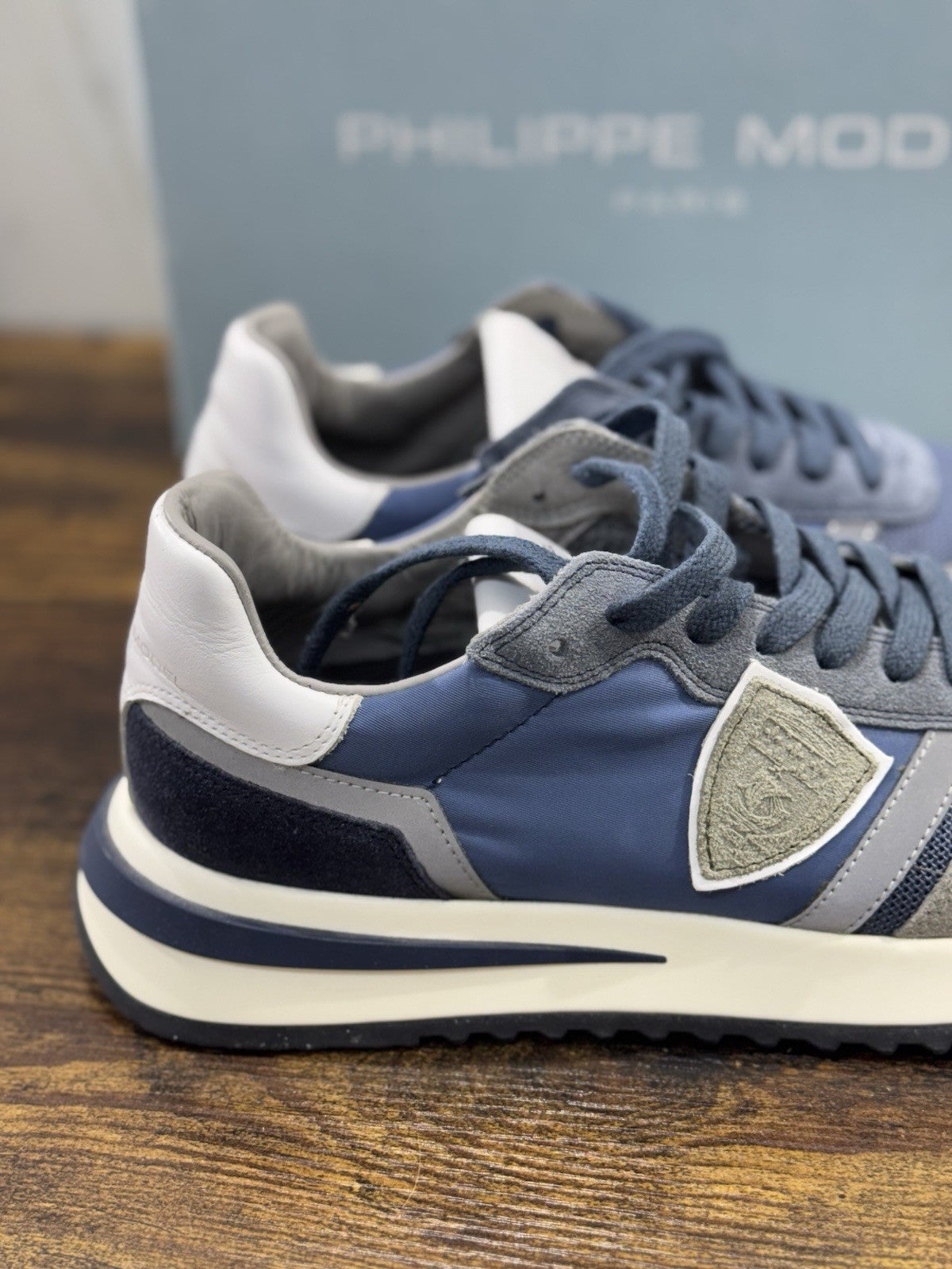Philippe Model Tropez Sneaker Pelle Grey Blu Casual Uomo 40