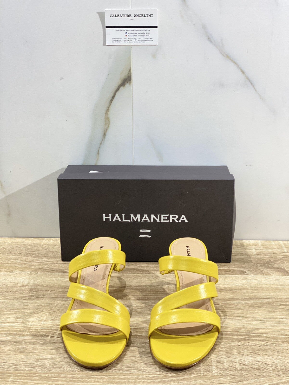 Halmanera Sandalo donna in pelle Giallo Zara 02 luxury sandal 40