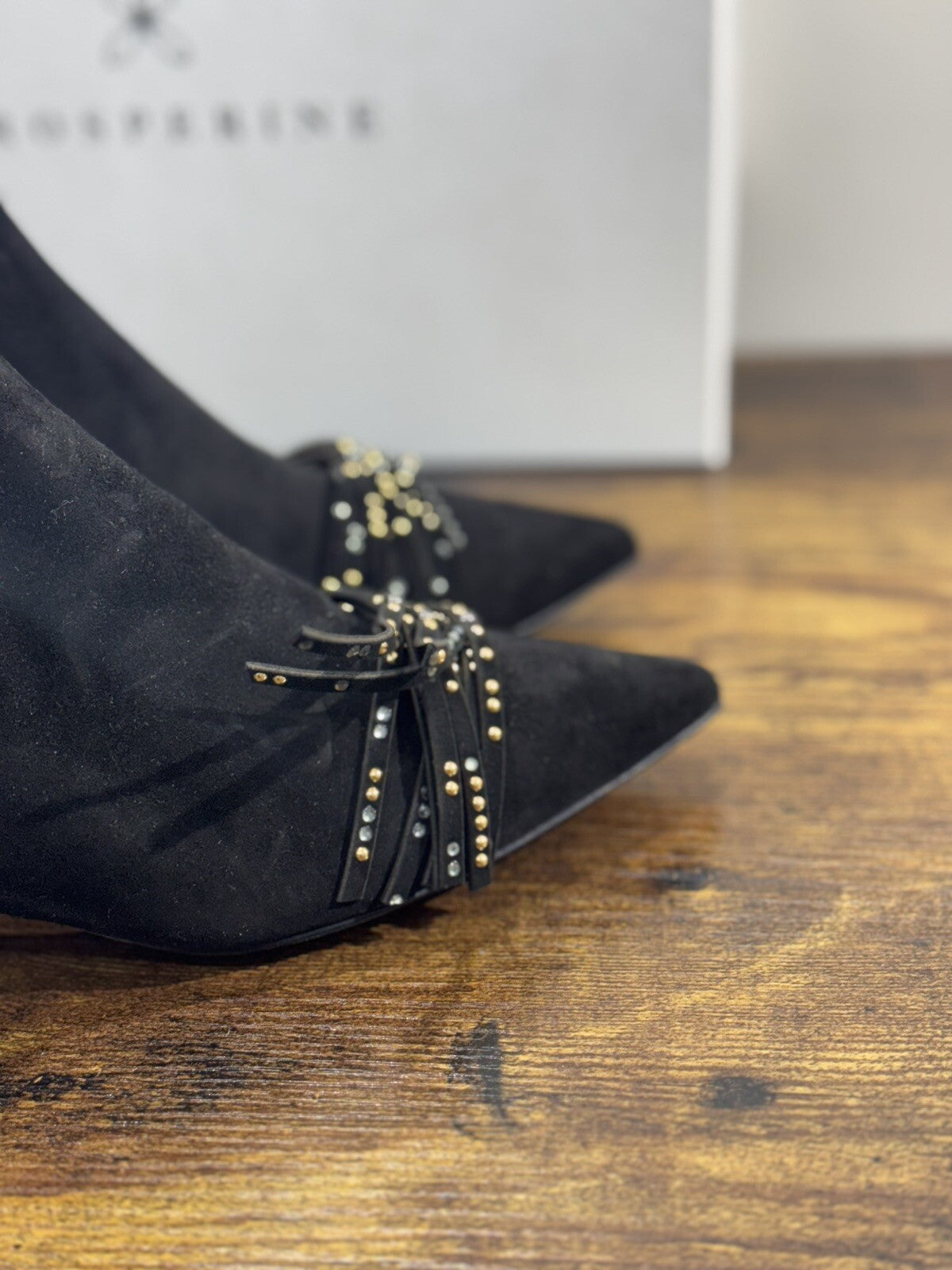 Prosperine Stivaletto Donna Suede Nero Con Tacchetto 37