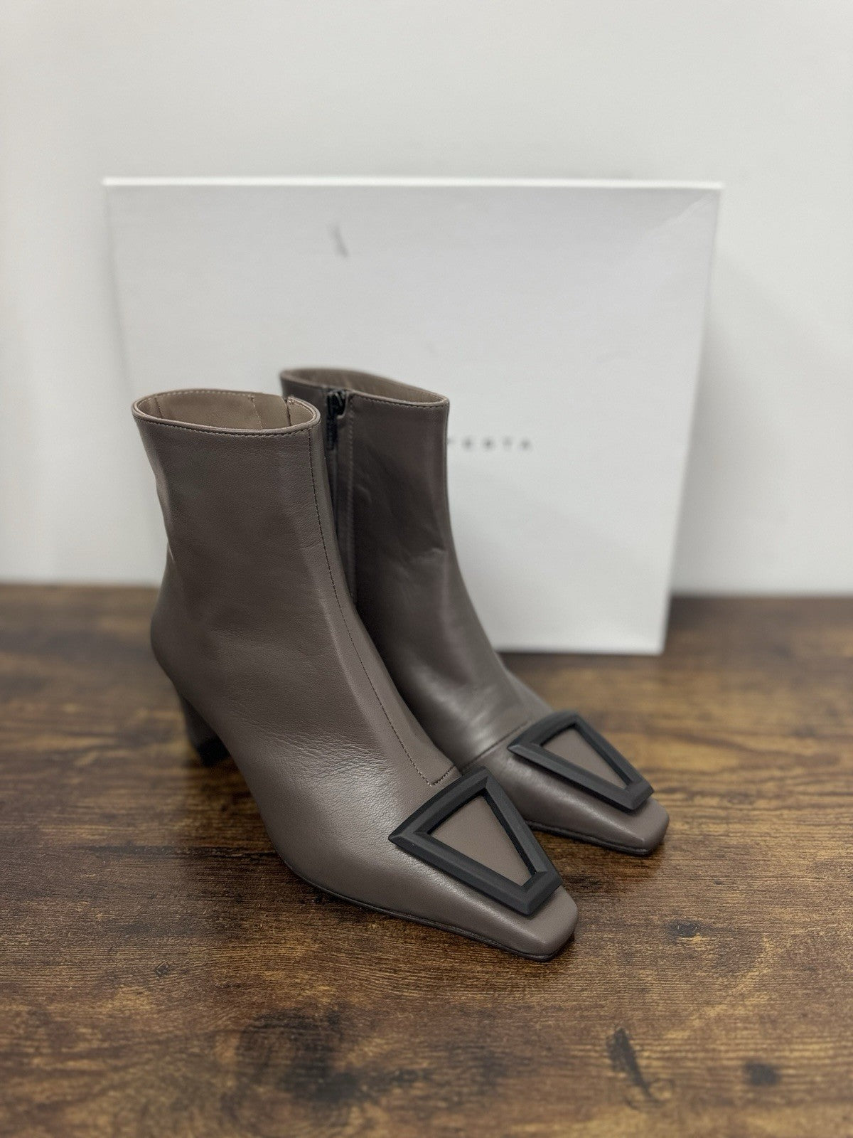 Roberto Festa Milano Stivaletto Pelle Nappa Asfalfo Causal Boot Donna 36