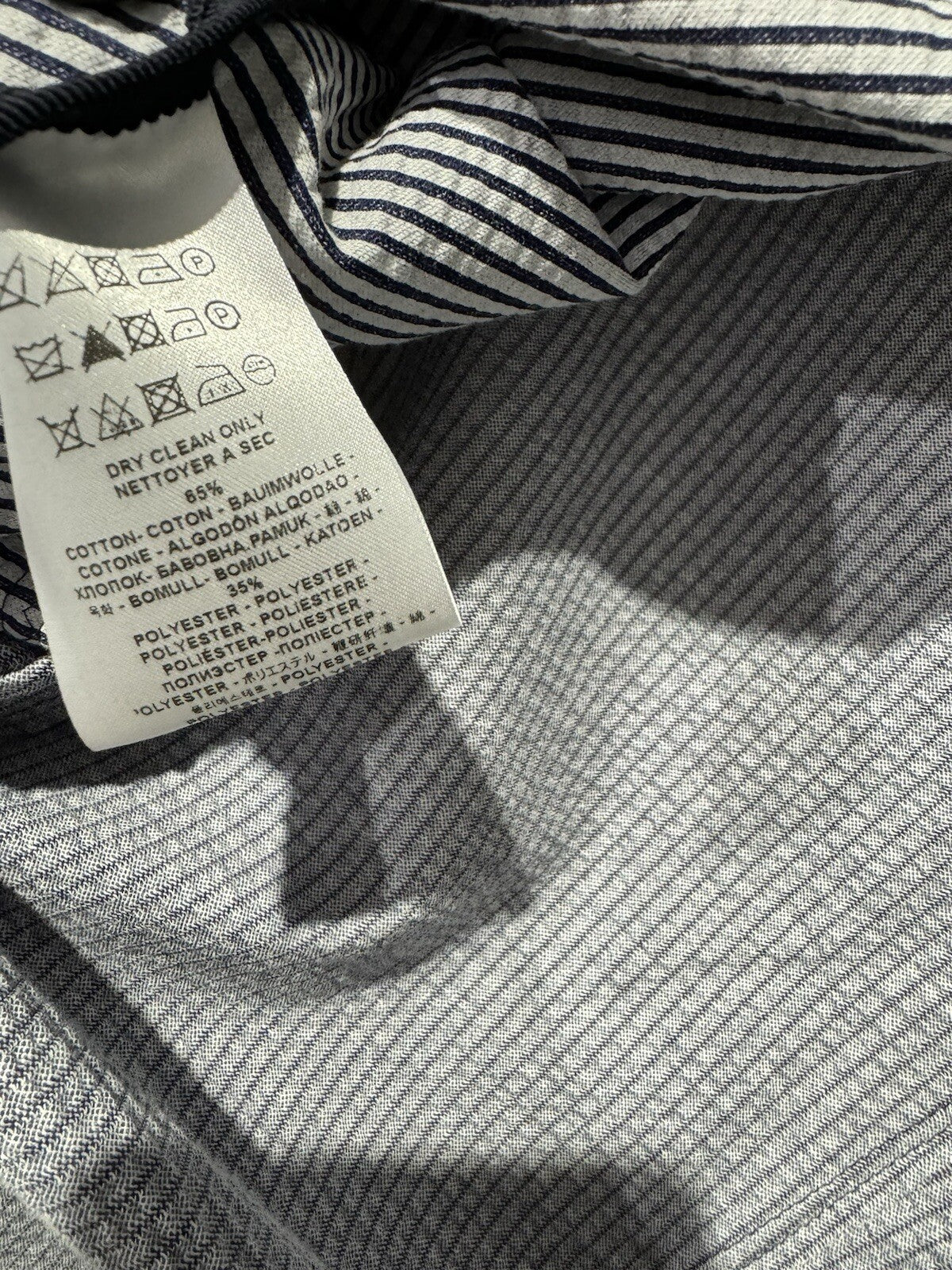 Harris Wharf London Giacca Uomo Seersucker Blu Monopetto Luxury Men Jacket 48
