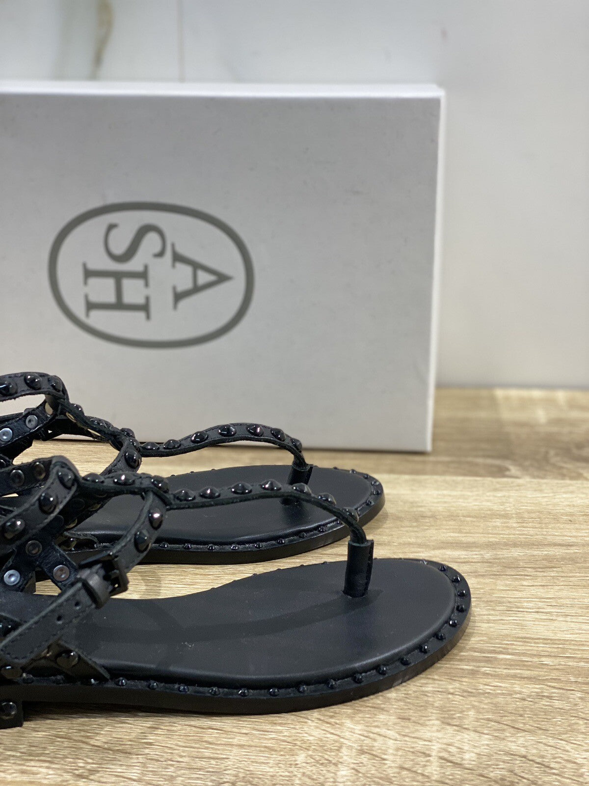 Ash Paros Bis Sandalo Donna Pelle Nero Luxury Woman Ash Sandali 37