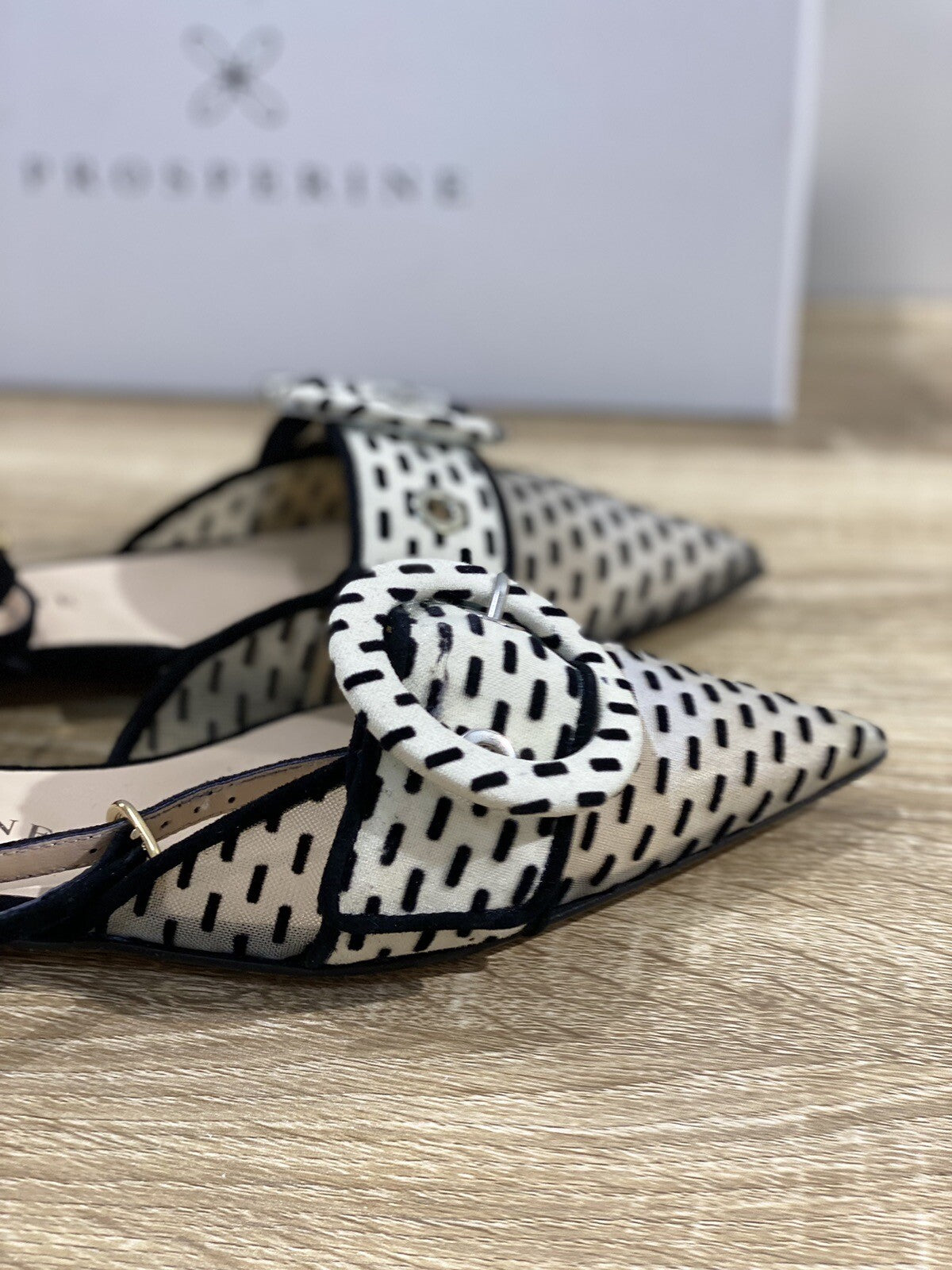 Prosperine Donna Slingback Lavorazione Sacchetto Rete Jaguar Nero 39.5