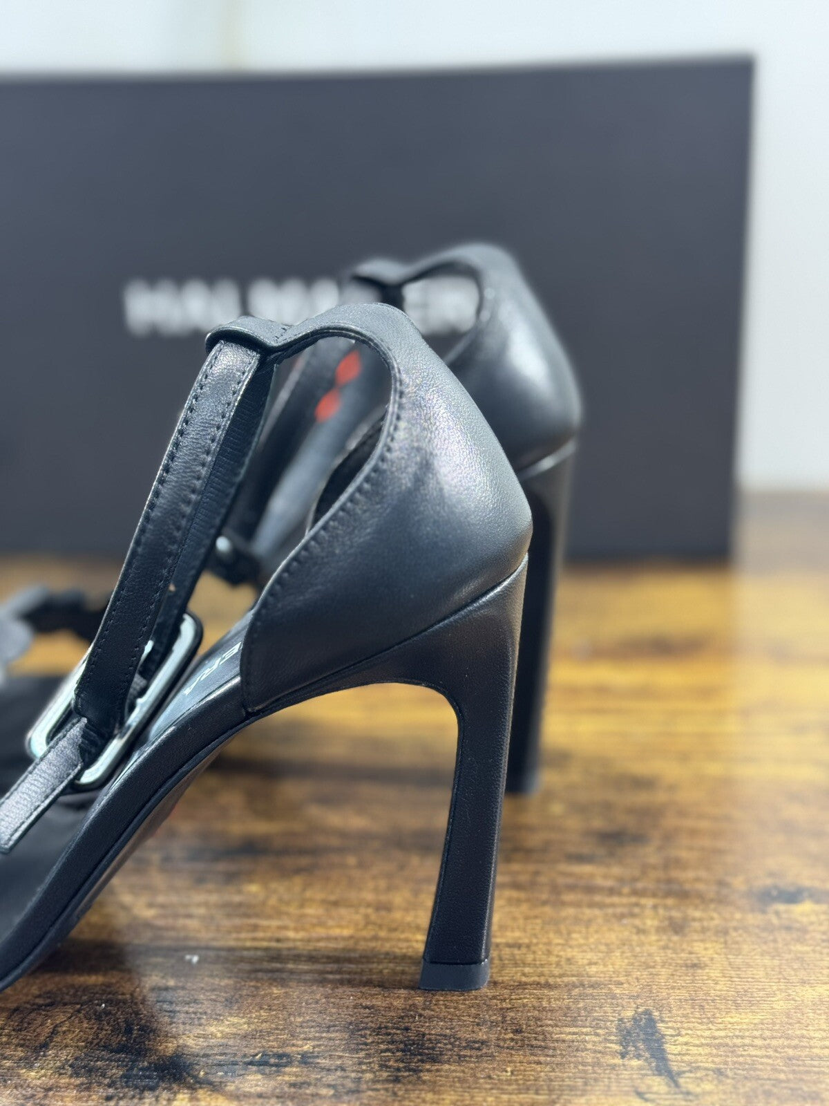 Halmanera Sandalo donna Tori pelle Nera Con Tacco luxury shoes 37