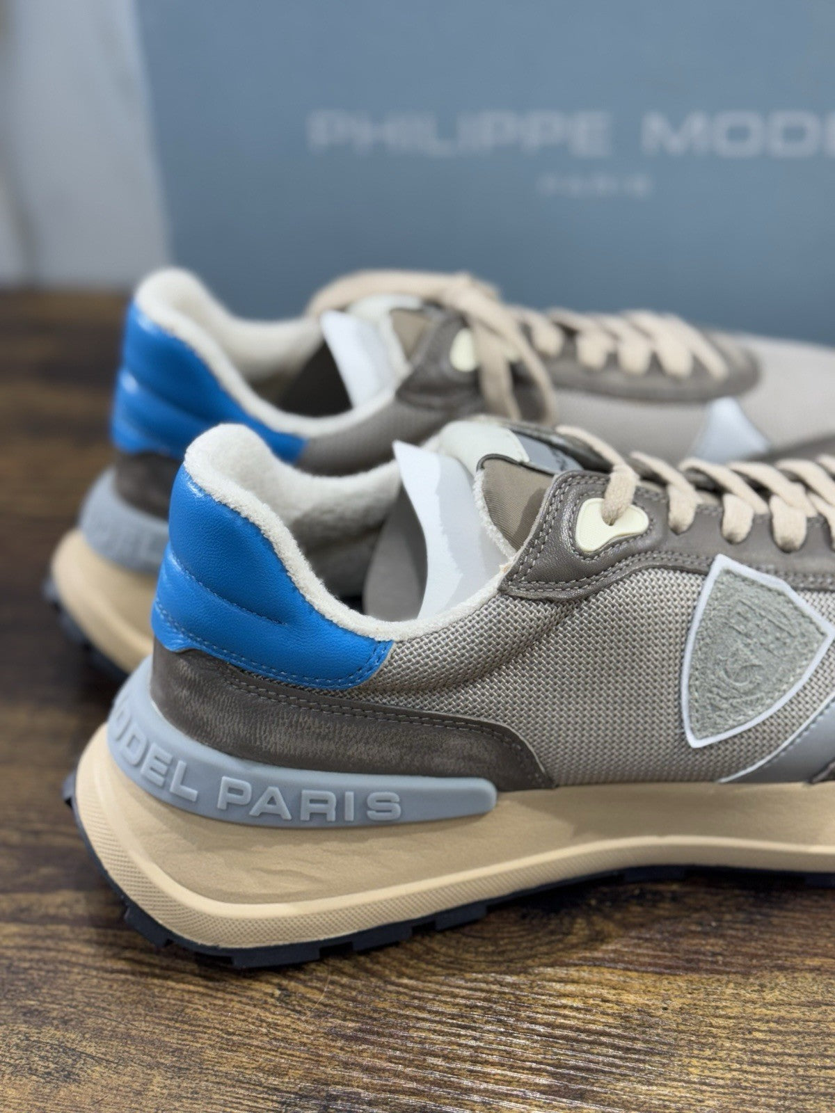 Philippe Model Antibes Sneaker Pelle Taupe Casual Uomo 44