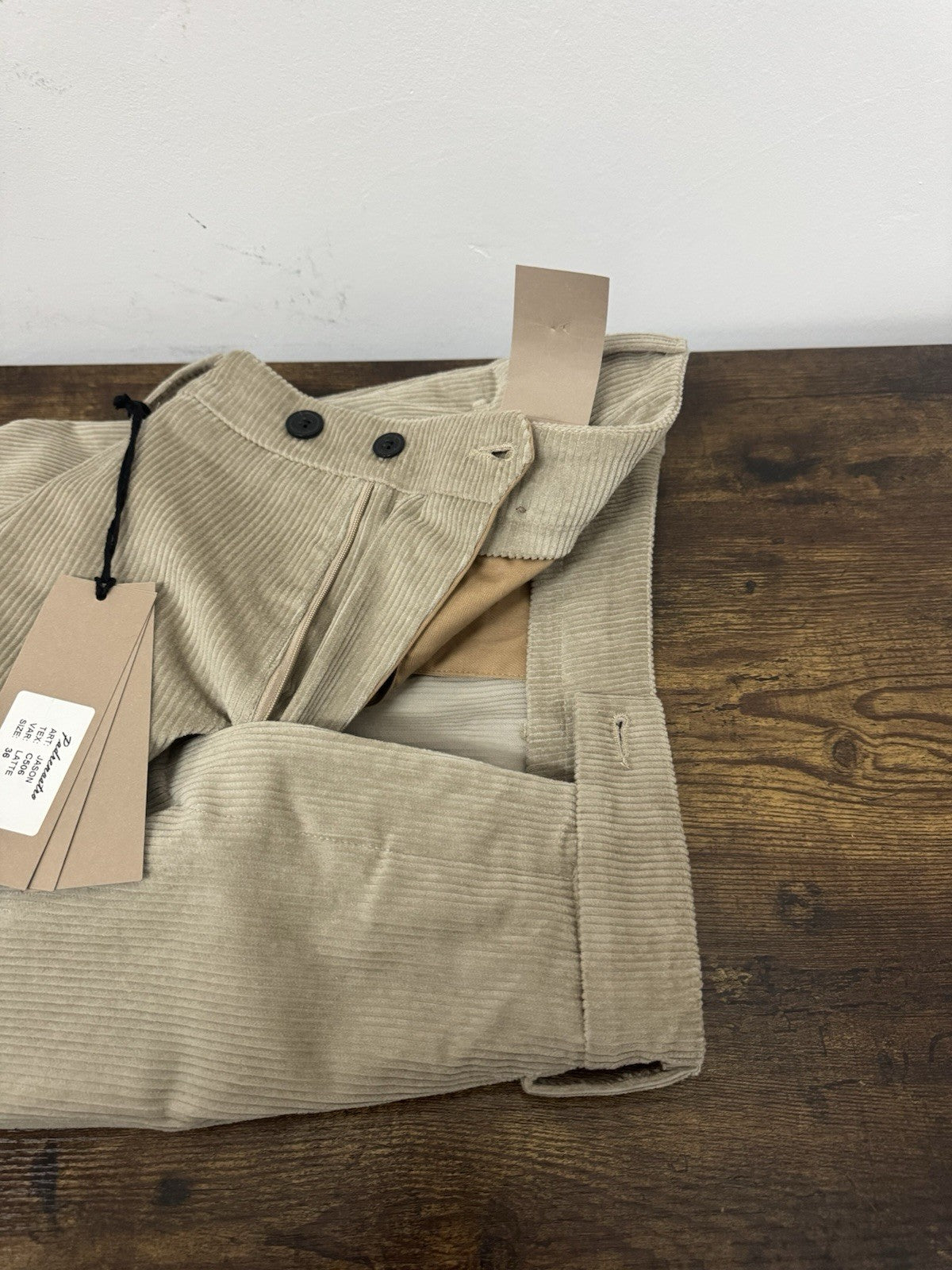 Padrenostro Pantalone In Velluto Cotone 100% Made In Italy Jason Uomo 31