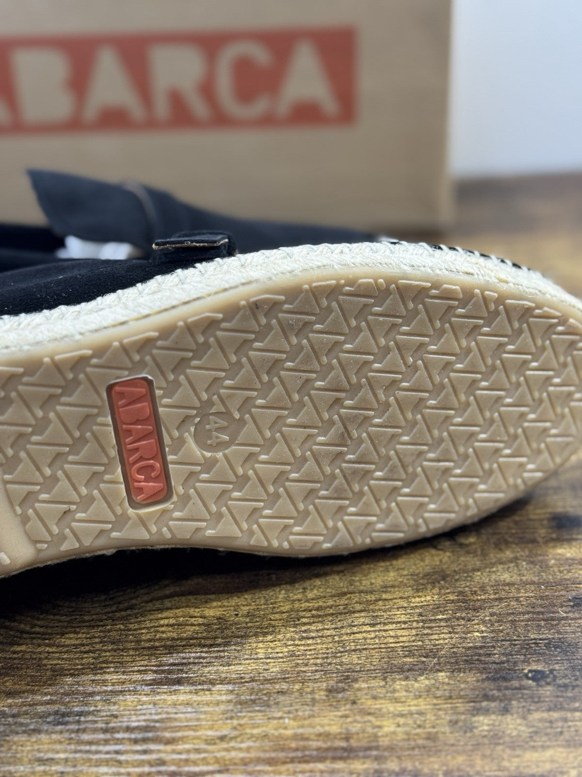 Abarca Espadrilles Suede Nero Casual Uomo 44