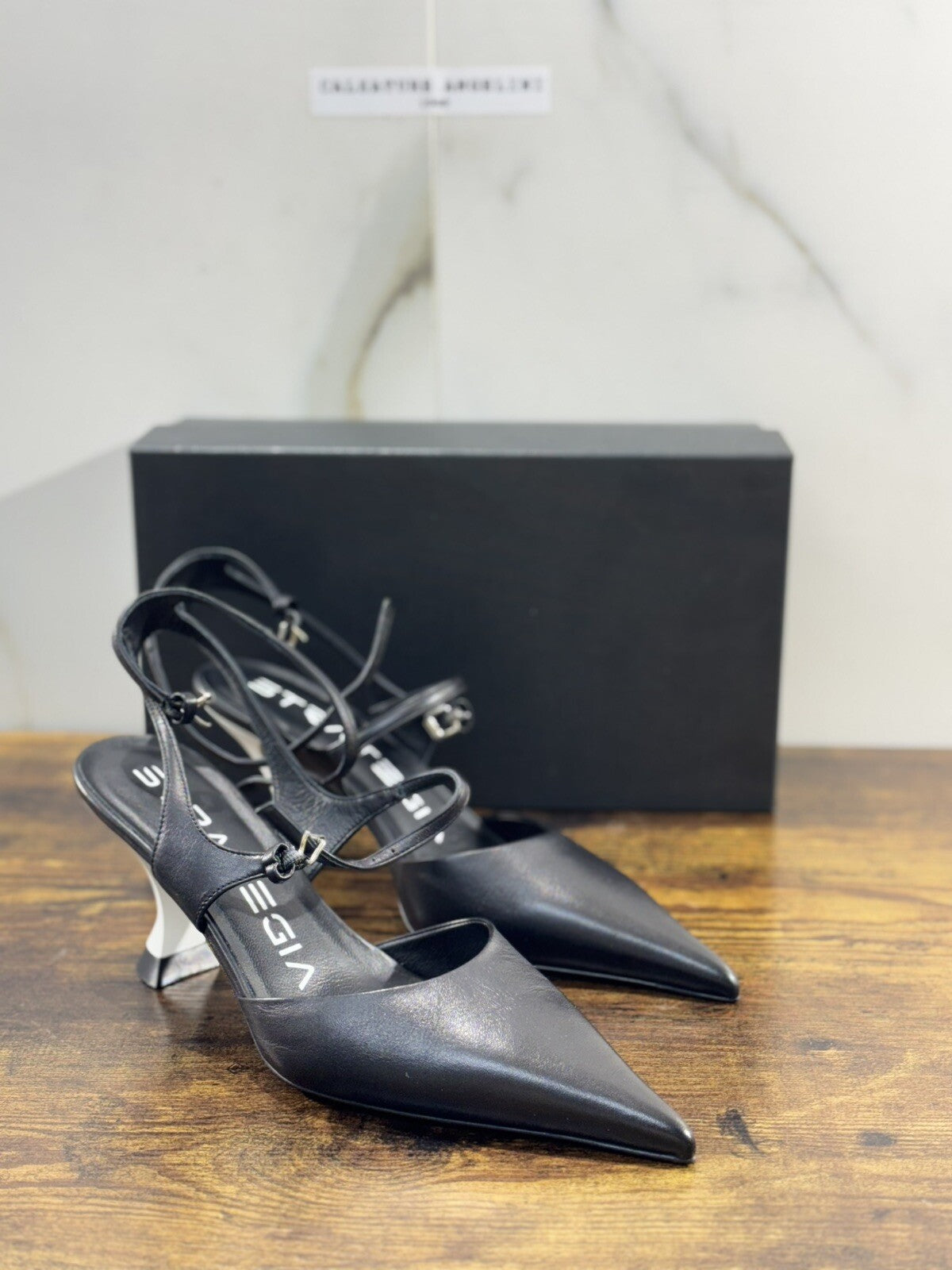 Strategia Scarpa Donna Pelle Nero Luxury Woman Shoes Strategia 36