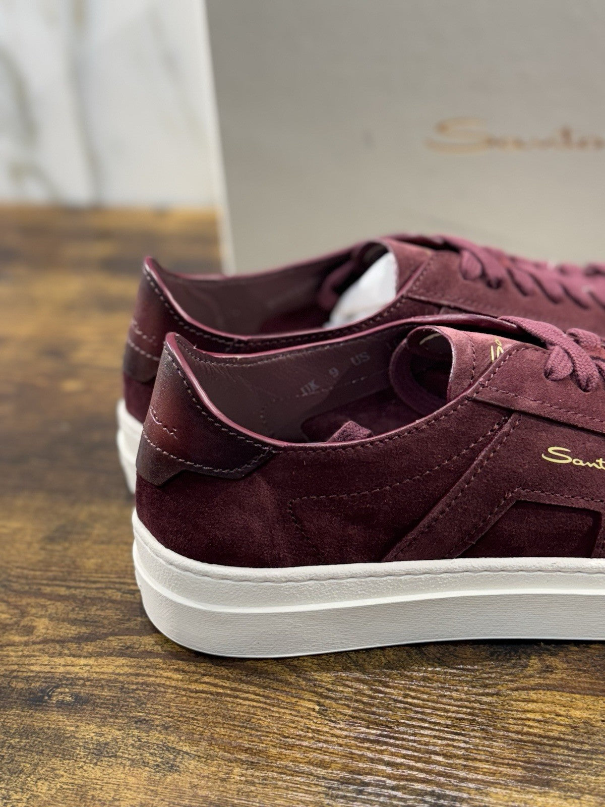 Santoni Sneaker Suede Bordo’ DBS Luxury Men Santoni Shoes Icon Uomo 43