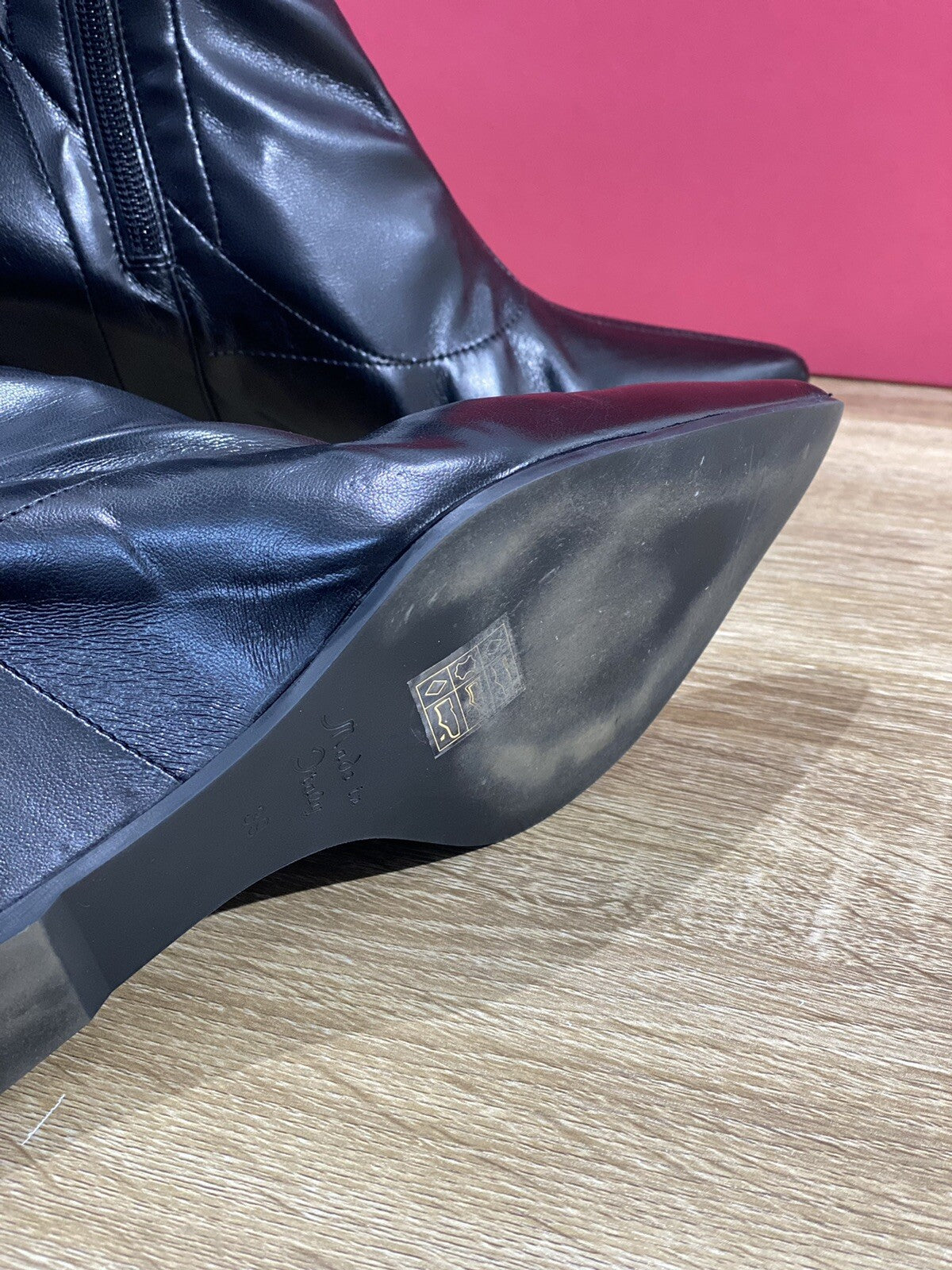 Mychalom Stivaletto Donna EVE4017 In Pelle Nera Zeppa 39