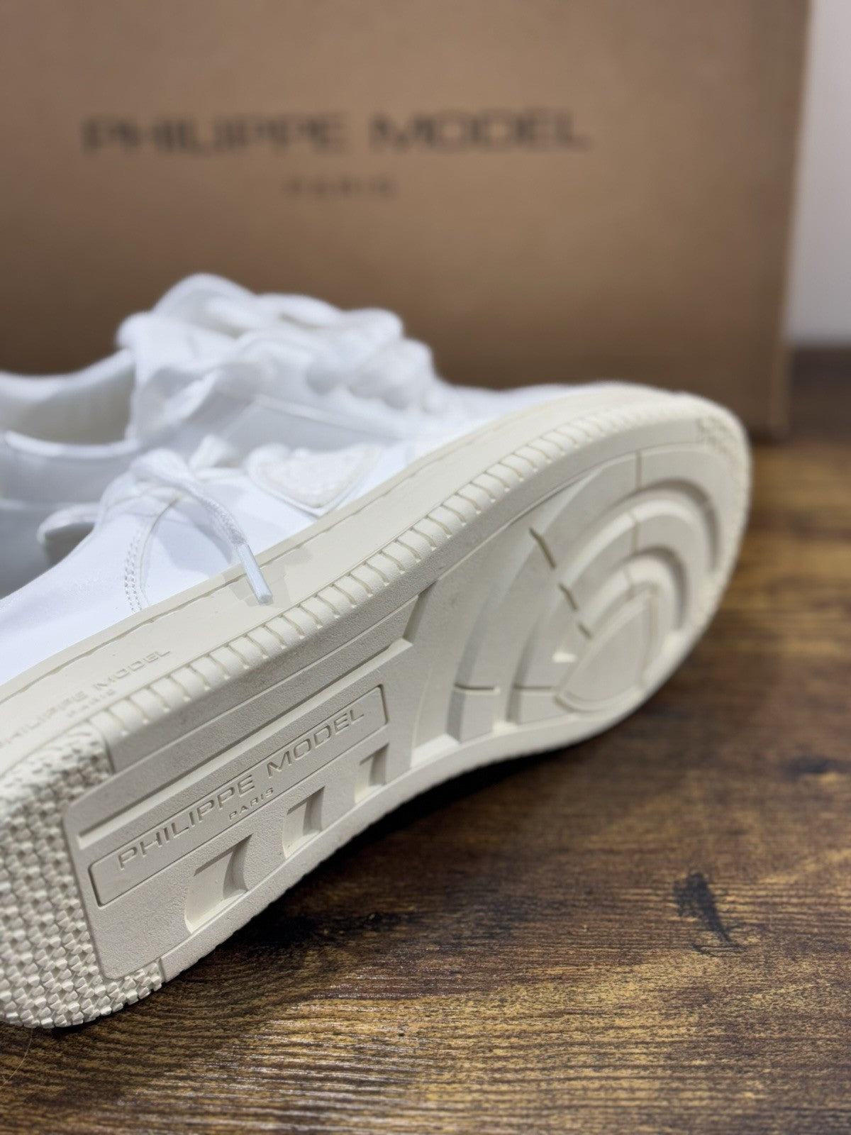 Philippe Model Sneaker Uomo Lyon Low Pelle Bianca Verde 40