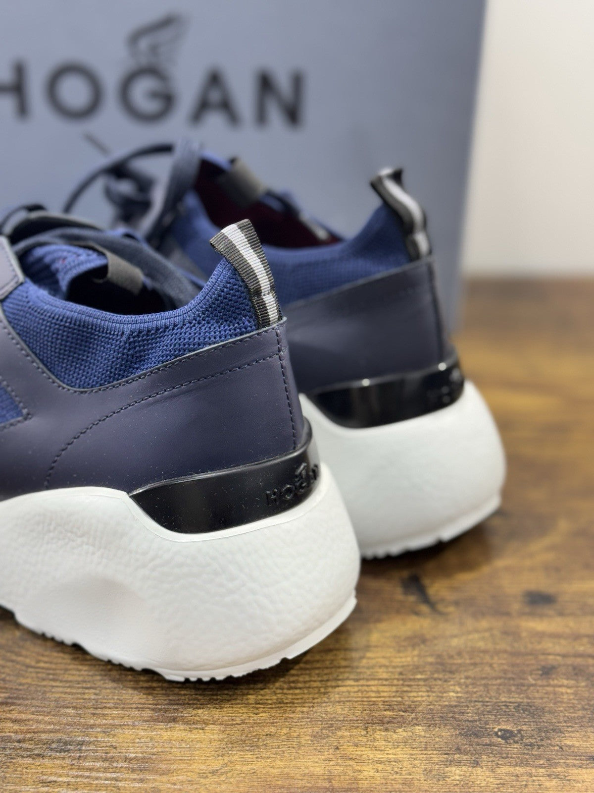 Hogan H443 Active One Memory Foam Knit Blu Uomo 44