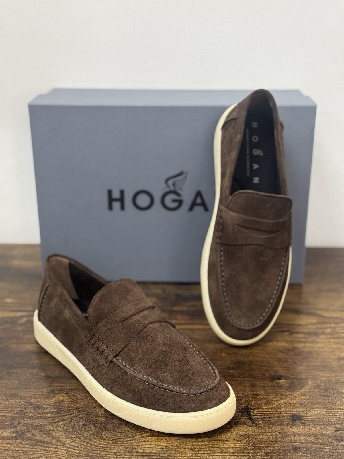 Hogan Mocassino Cool Suede Testa Moro Memory Foam Causal Hogan Uomo 42.5