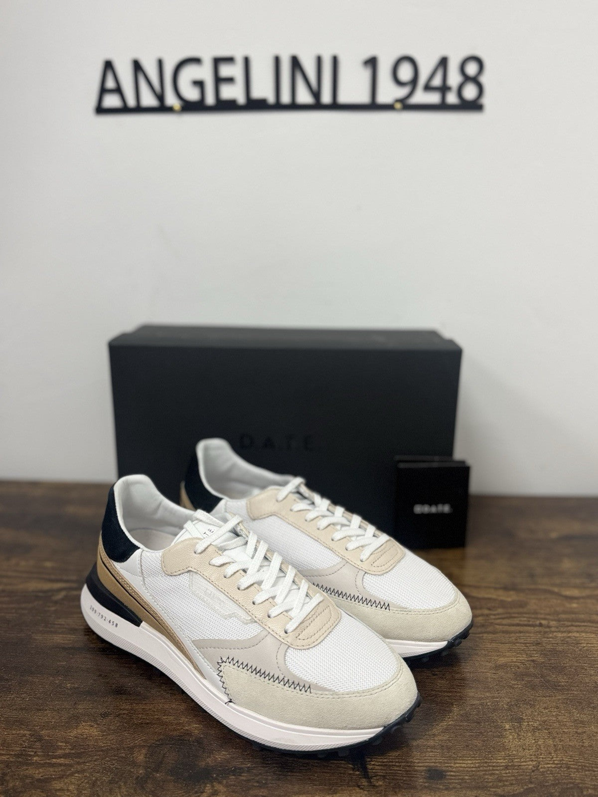 D.a.t.e. Lampo Dragon Sneaker Pelle Bianca Cuoio Casual Uomo 39