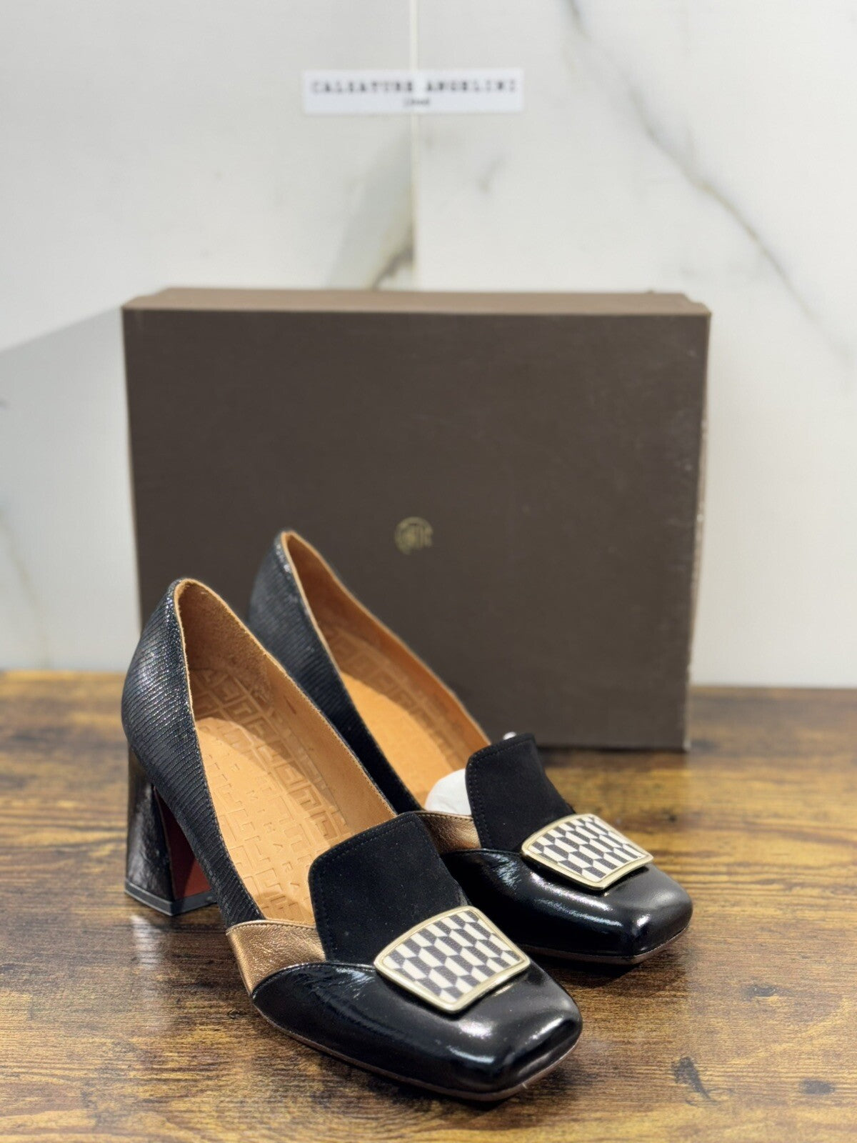 Chile Mihara Mocassino Donna Ohico Nero Luxury Casual Shoes 37.5