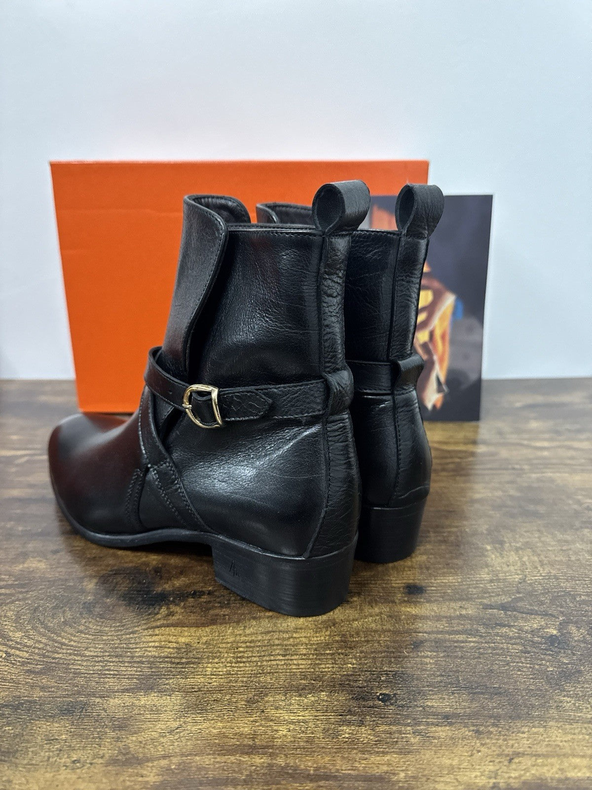 Morgillo Stivaletto Texano Pelle Nero 100% Made In Italy Casual Donna 40