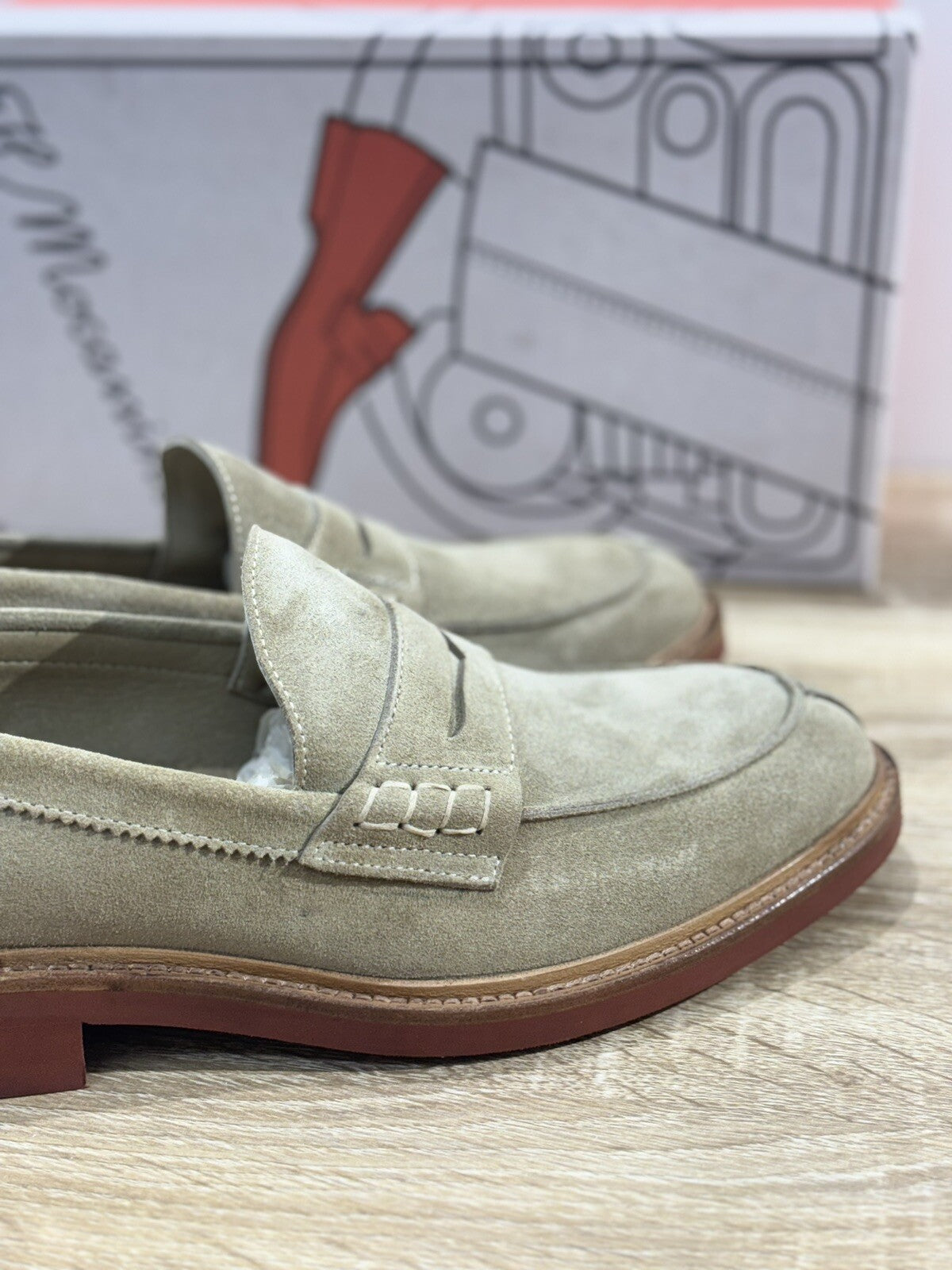 Il Mocassino Scarpa Uomo Suede Deserto Extra Light Handmade In Italy 42
