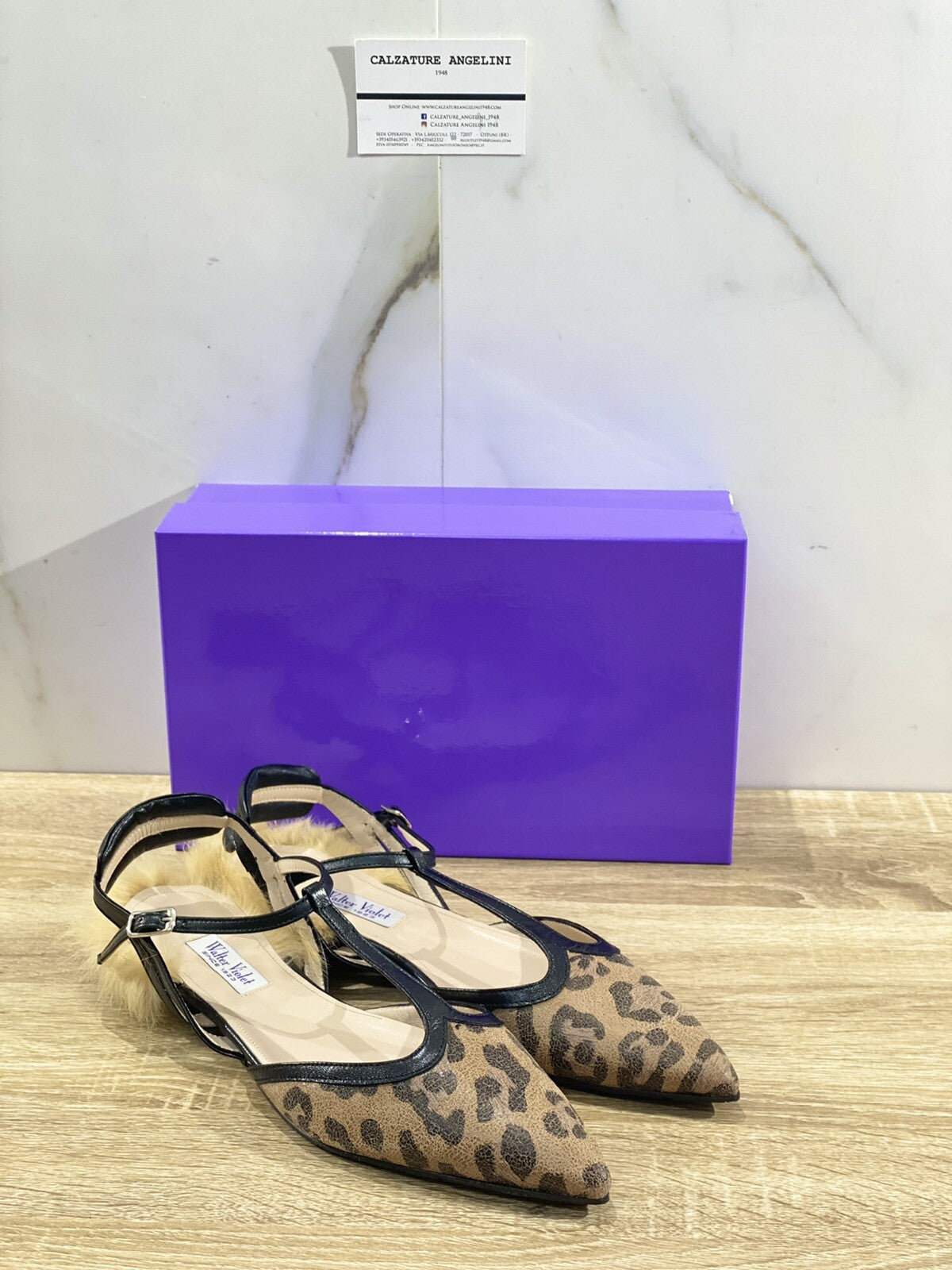 Walter Violet scarpa donna 1623 Camoscio Maculato tacco 10 39