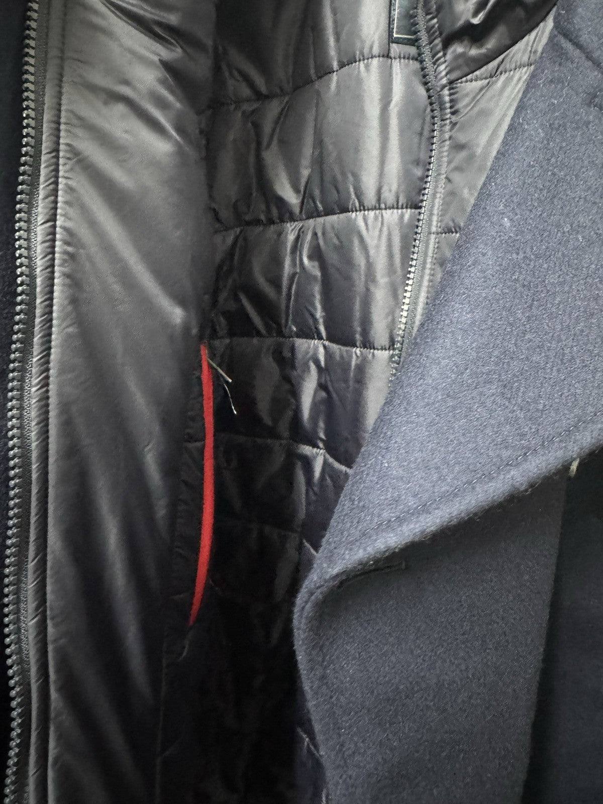 Fay Caban Doppio Petto Misto Cashmere Luxury Fay Coat Blu Uomo XL