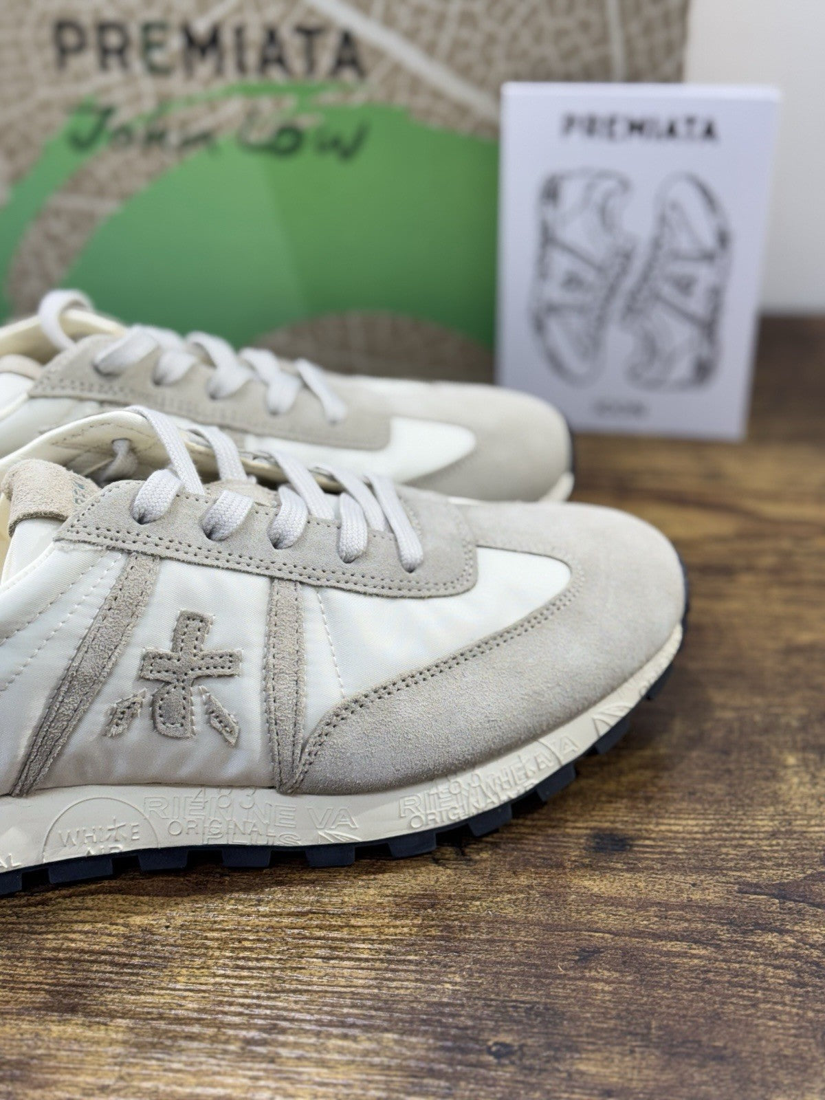 Premiata Sneaker Uomo John Low Beige Casual Premiata Men Shoe 41