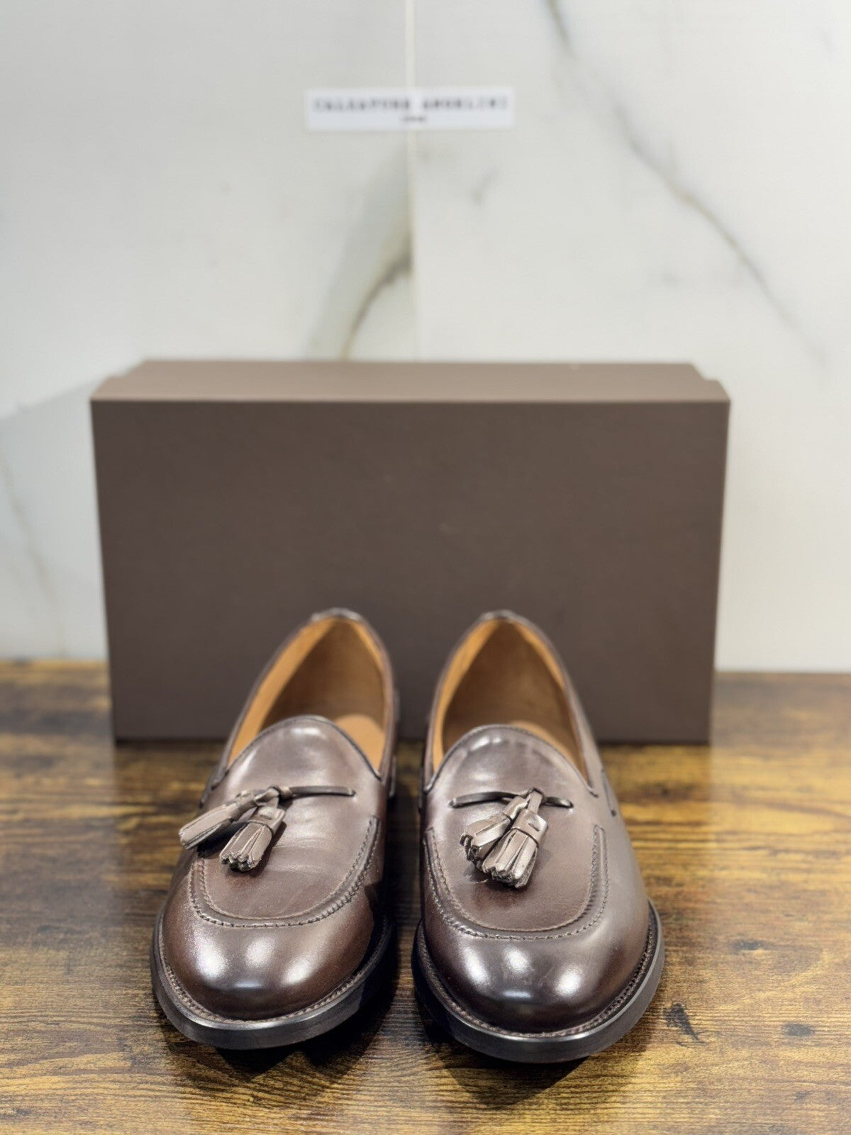 Brugnoli Mocassino Uomo Nappine Pelle T MoroLavorazione Blake Made In Italy 45