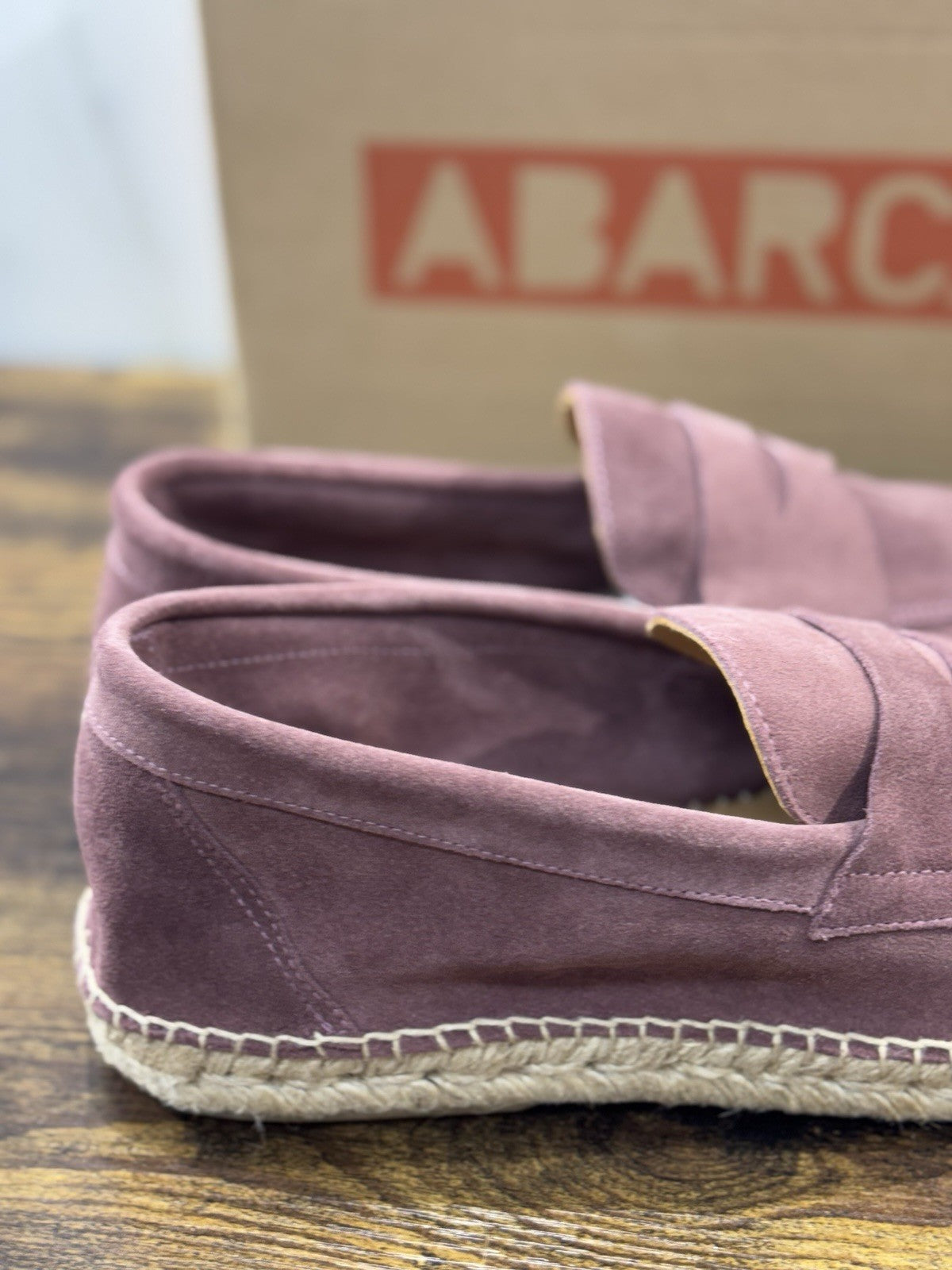 Abarca Espadrilles Suede Morado Casual Uomo 45