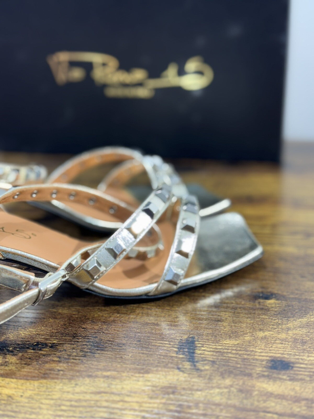 Via Roma 15 Sandalo Donna Nappa Platino Casual Woman Sandal 39