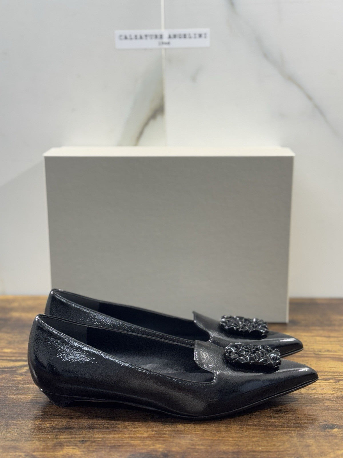 Sergio Levantesi Ballerina Pelle Nera Luxury Made In Italy Donna 41