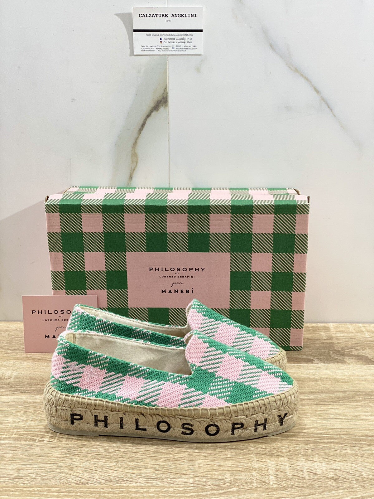 Manebi’ Espadrillas donna limited edition philosophy Verde Rosa 36