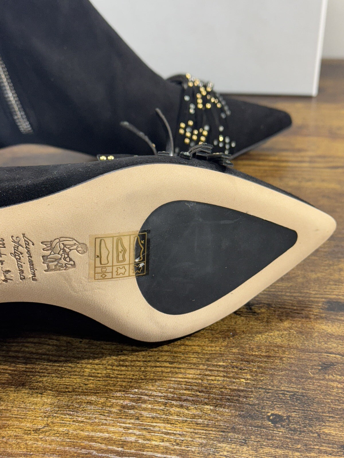 Prosperine Stivaletto Donna Suede Nero Con Tacchetto 37