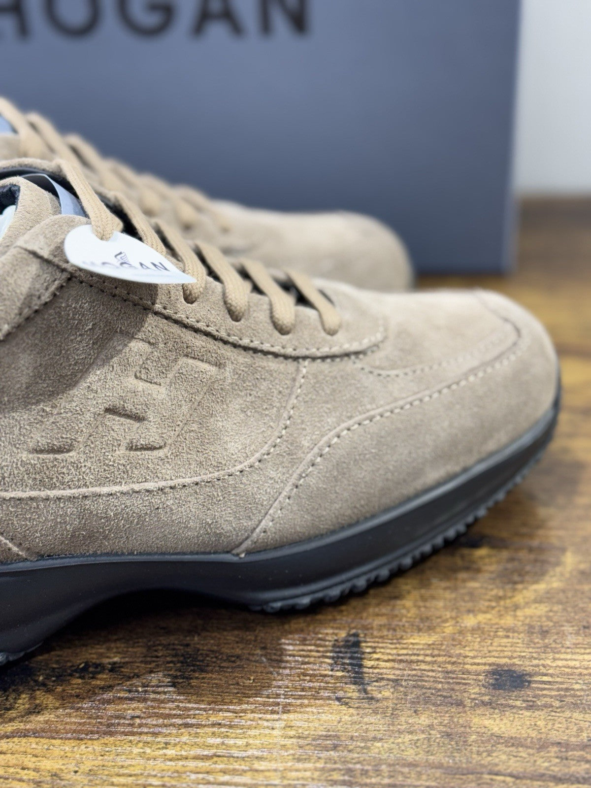 hogan interactive Sneaker Pelle Suede Tortora Medio Uomo 41