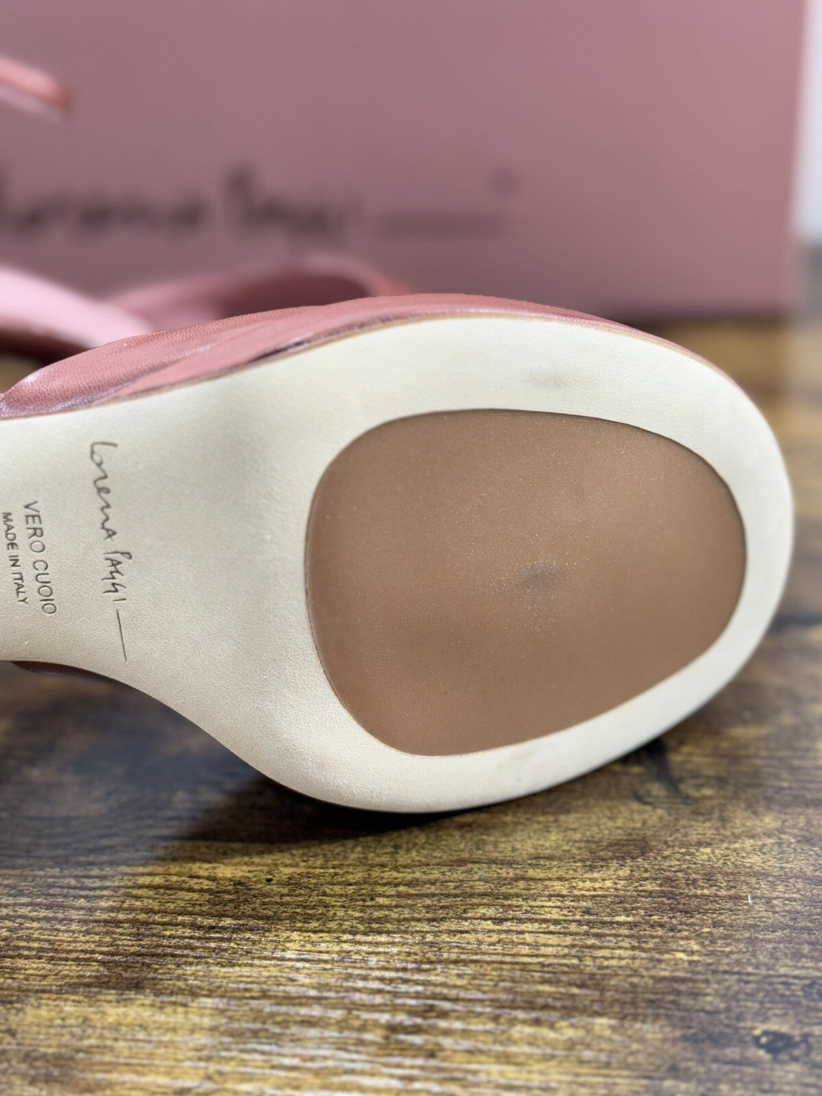 Lorena Paggi Sandalo Donna In Pelle Rosa Antico Super Soft Made In Italy 41