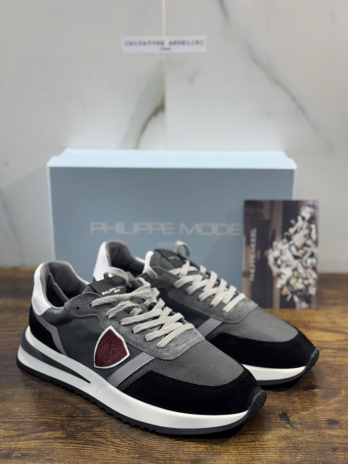 Philippe Model Sneaker Uomo Antibes Suede Nero Grey 43