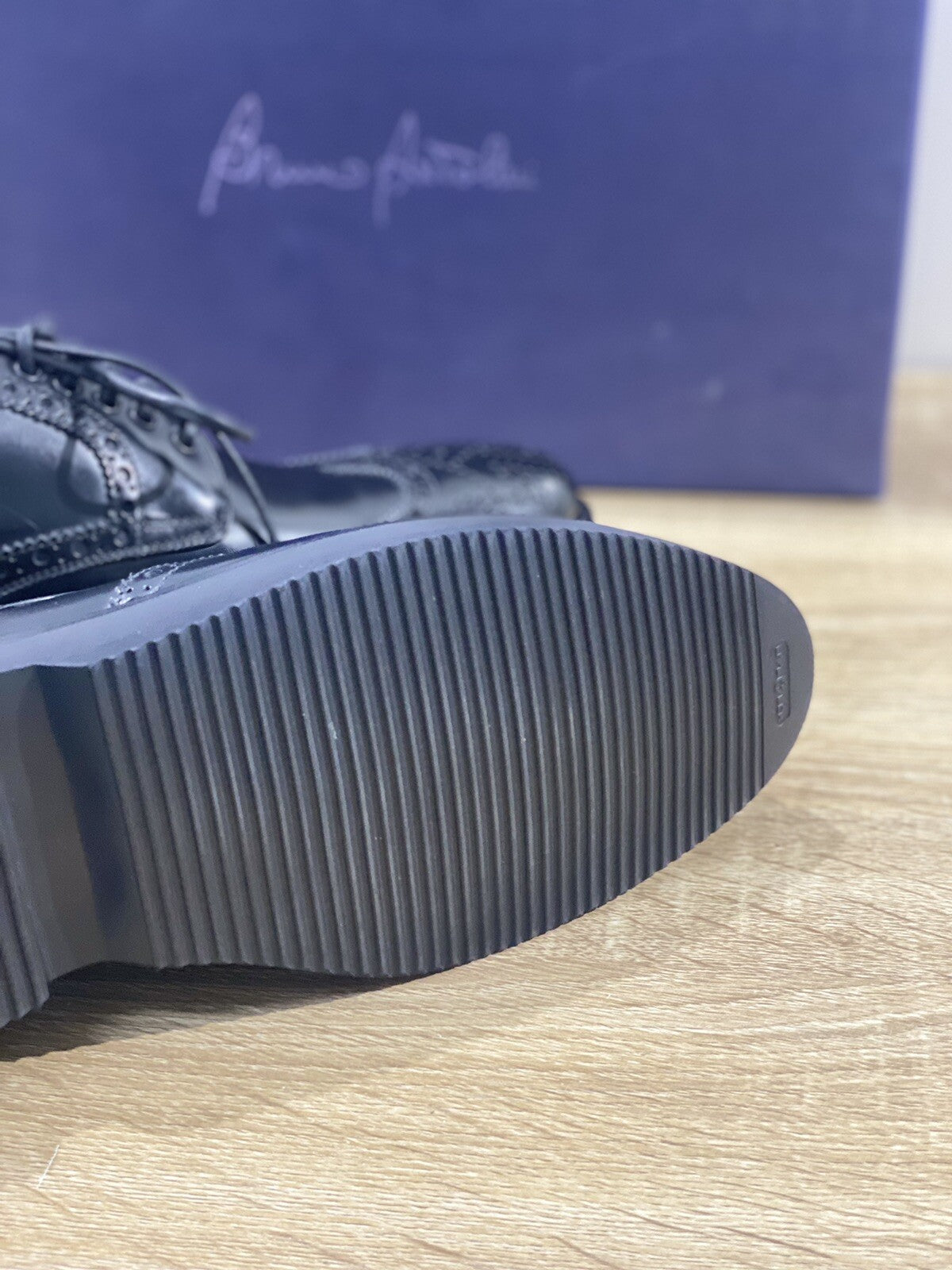 Bruno Antolini stringata uomo pelle Nera Fondo Gomma Extra Light luxury 39