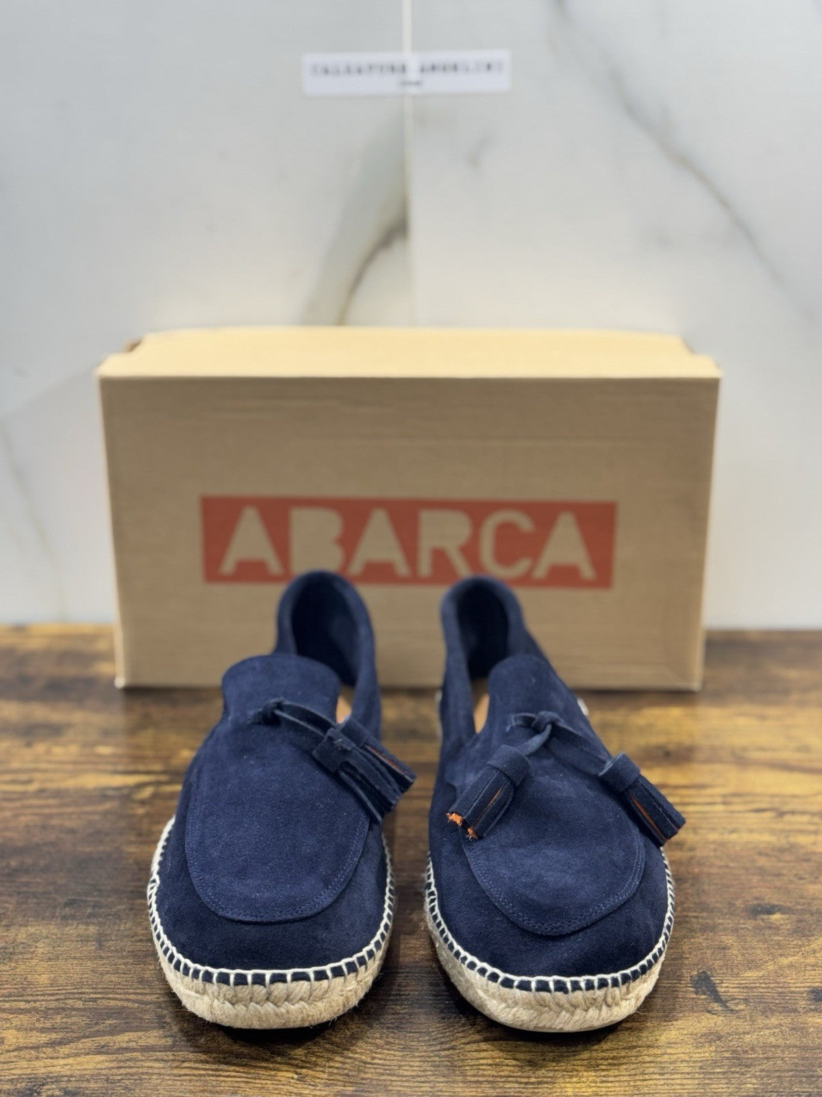 Abarca Espadrilles Suede Blu Casual Uomo 45