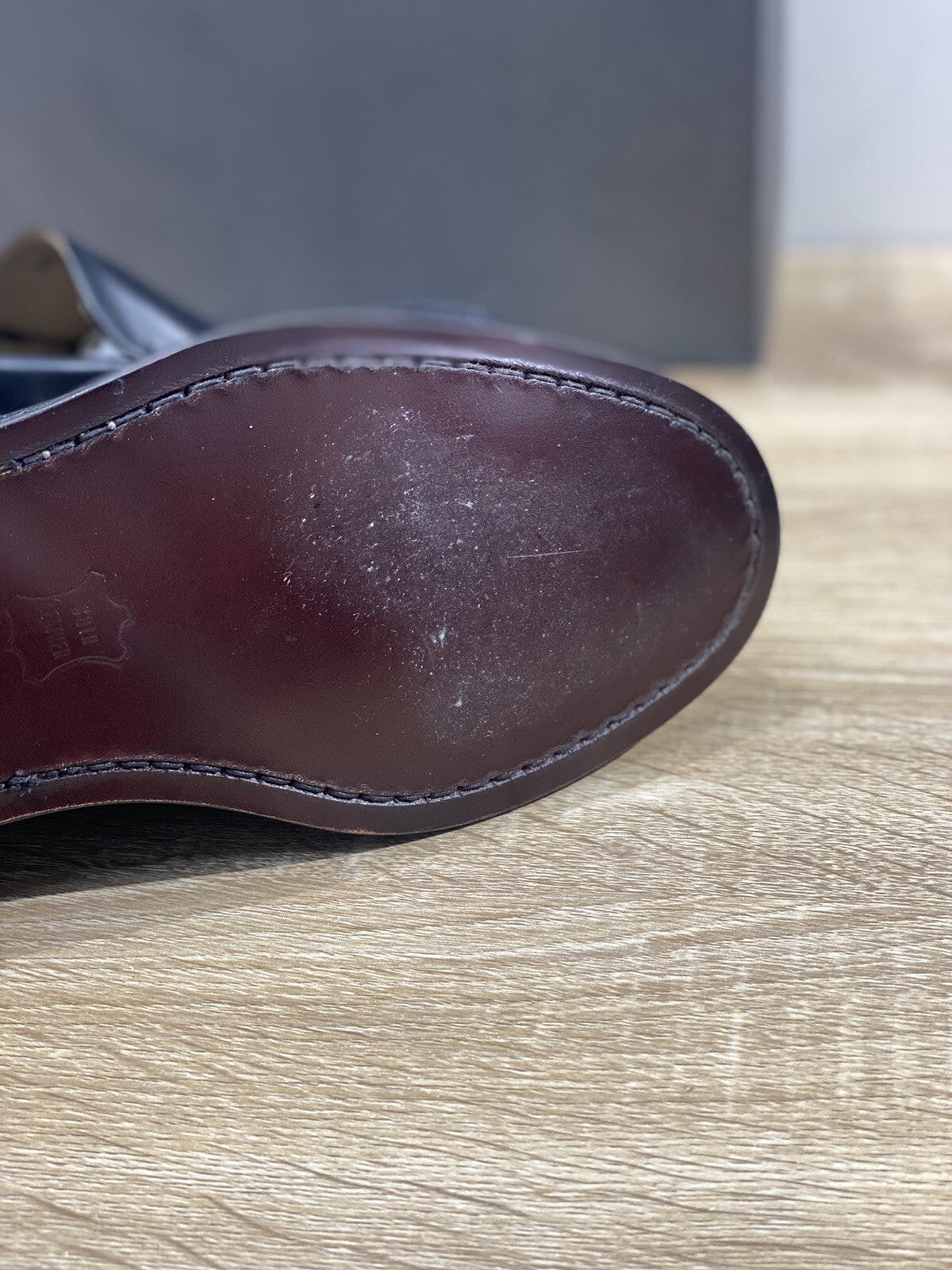 Brugnoli mocassino uomo college polish Nero fondo cuoio 45