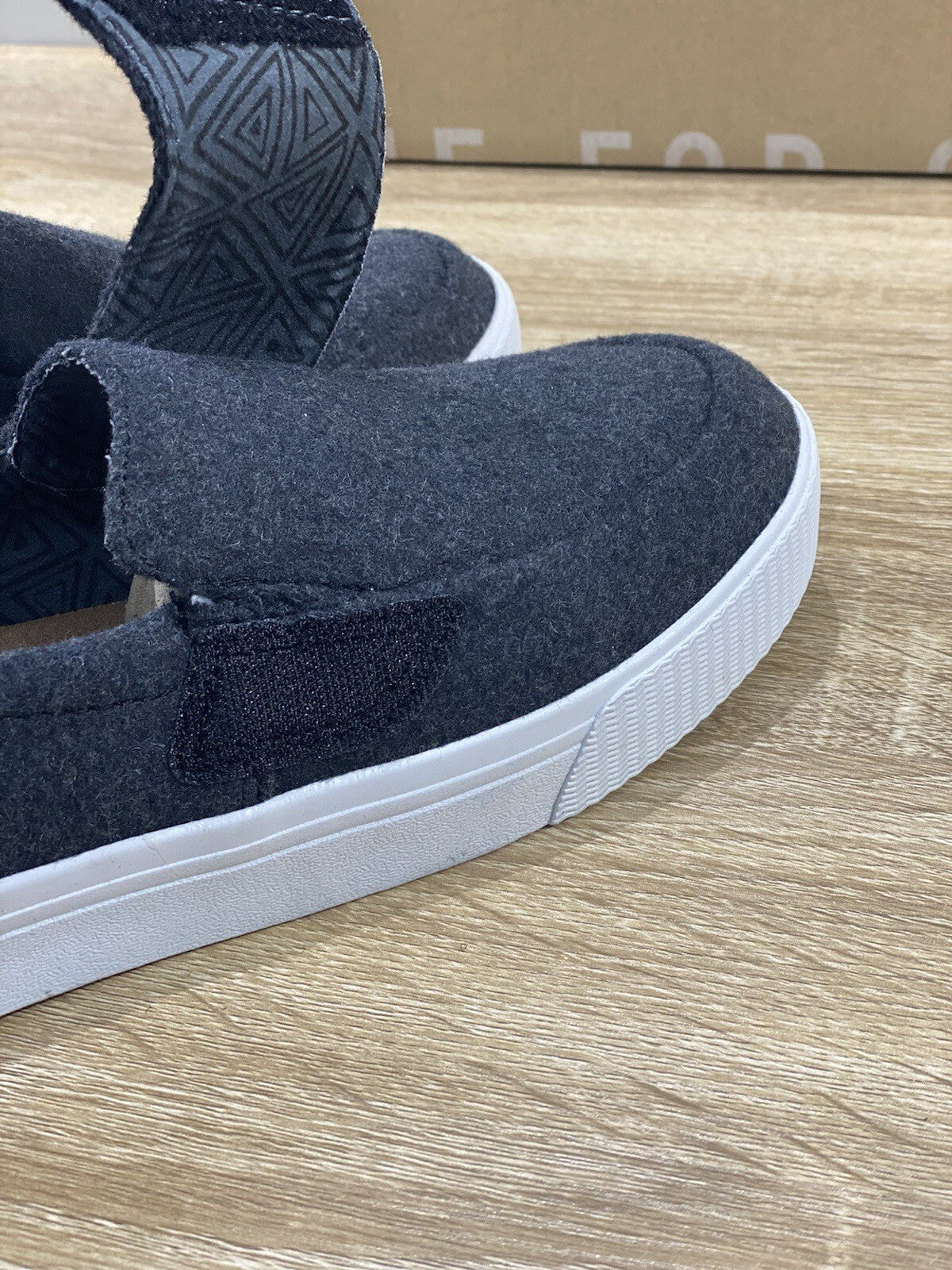 Toms Scarpa Donna Altair Black Felt Suede Casual Shoes Toms Woman 38.5