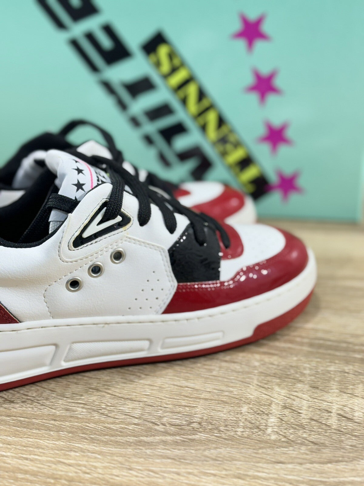 Aniyeby Sneaker Donna Tennis White Red Casual Shoes Woman 37
