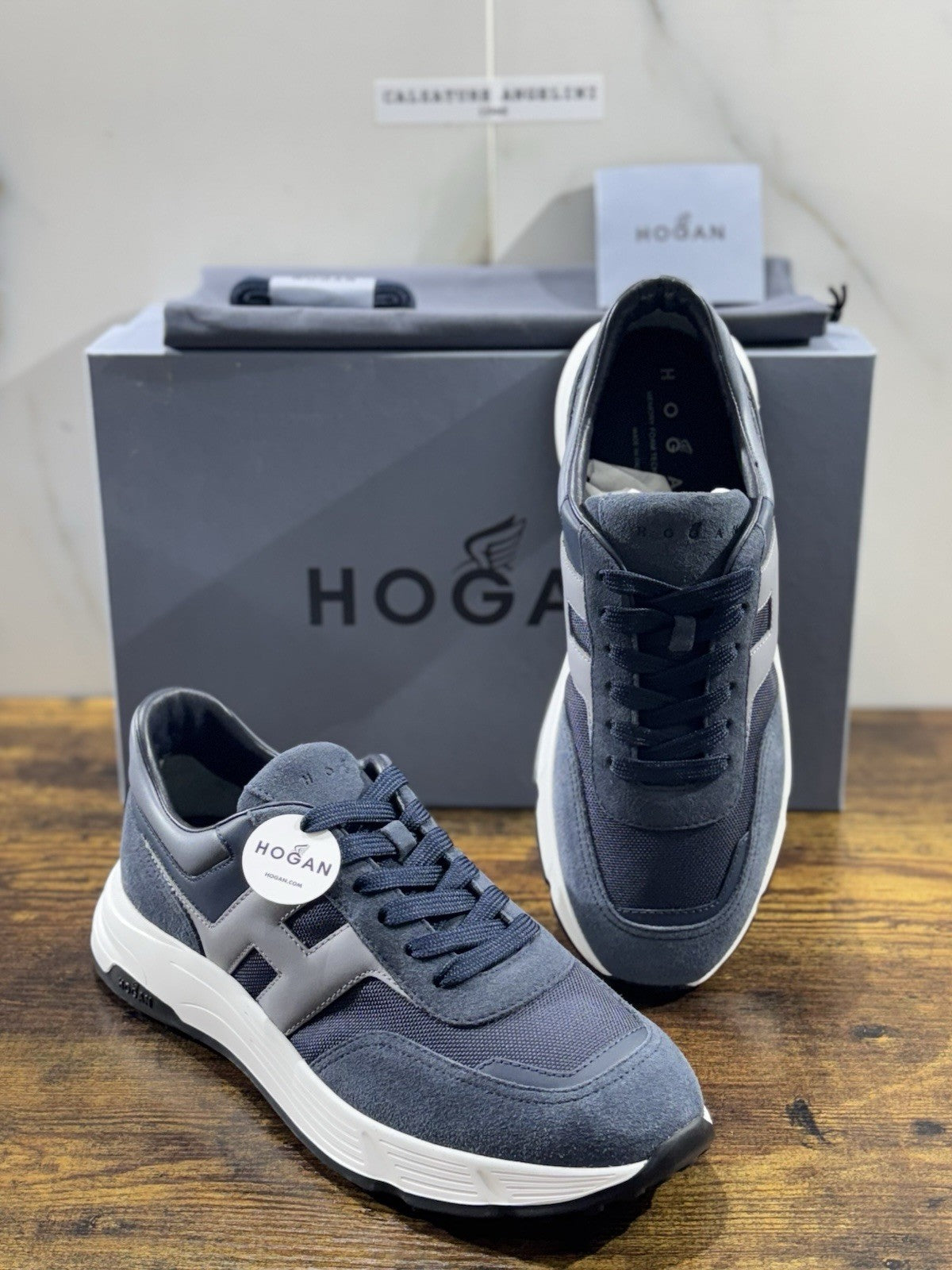 Hogan New Hyperlight Sneaker Blu Memory Foam Luxury Hogan Uomo 41