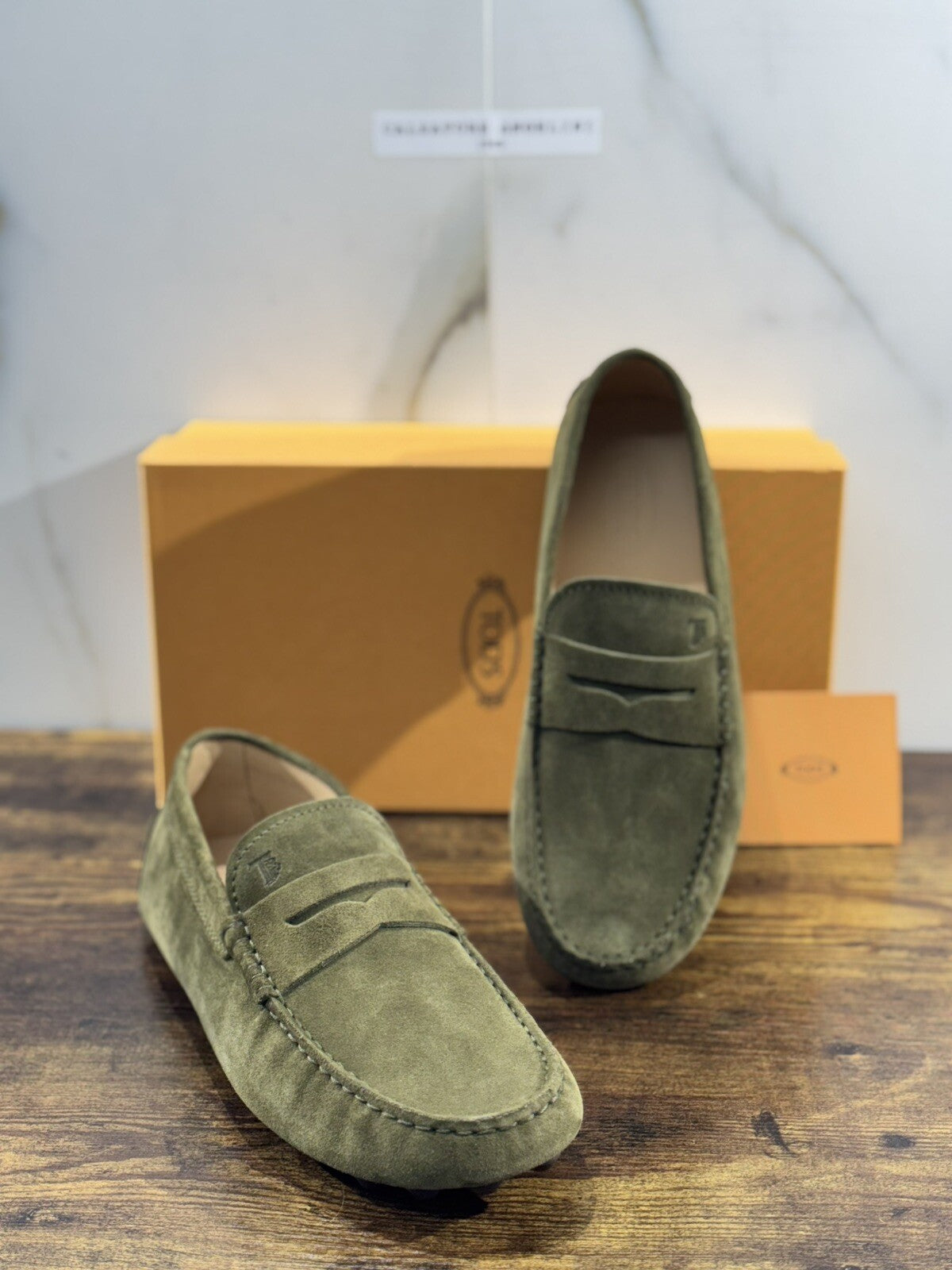 Tod’s Mocassino Uomo Icon Driver Gommino Suede Verdone Luxury Tod’s 42