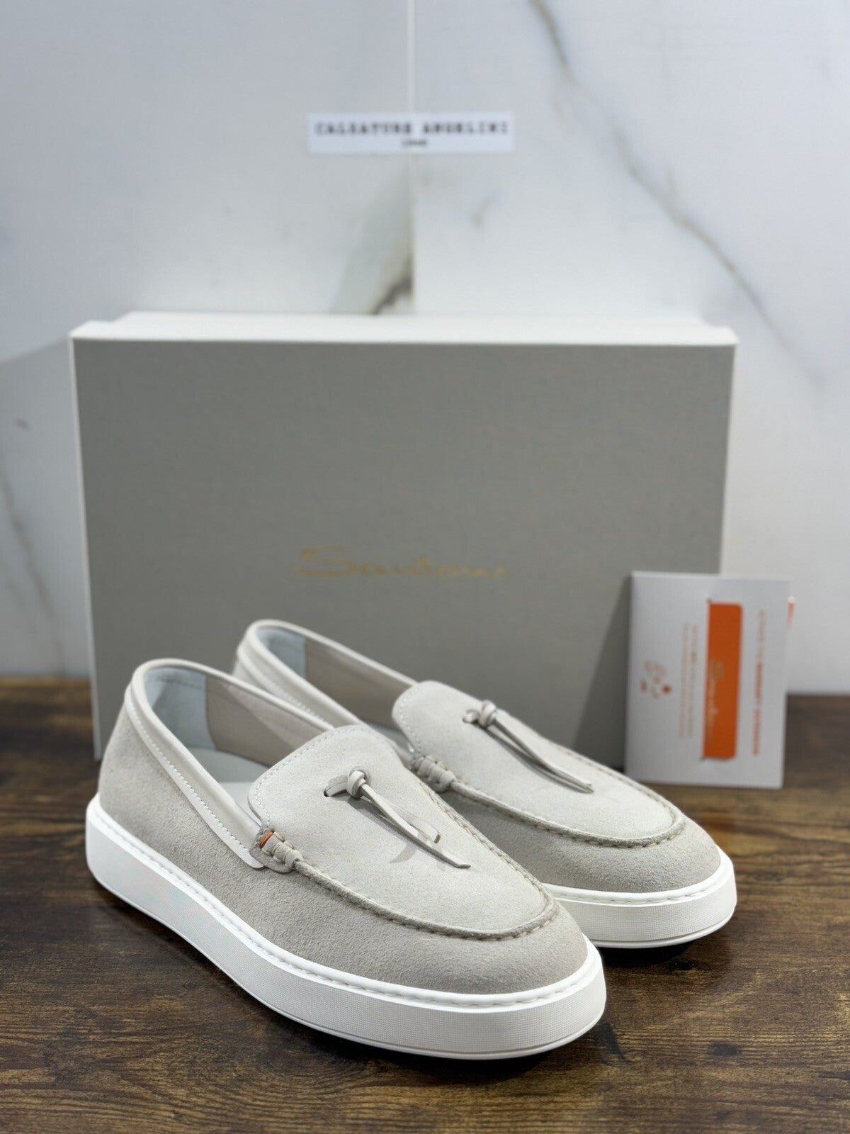 Santoni Mocassino Uomo Icon Suede Luxury Men Santoni Shoes Icon 40.5