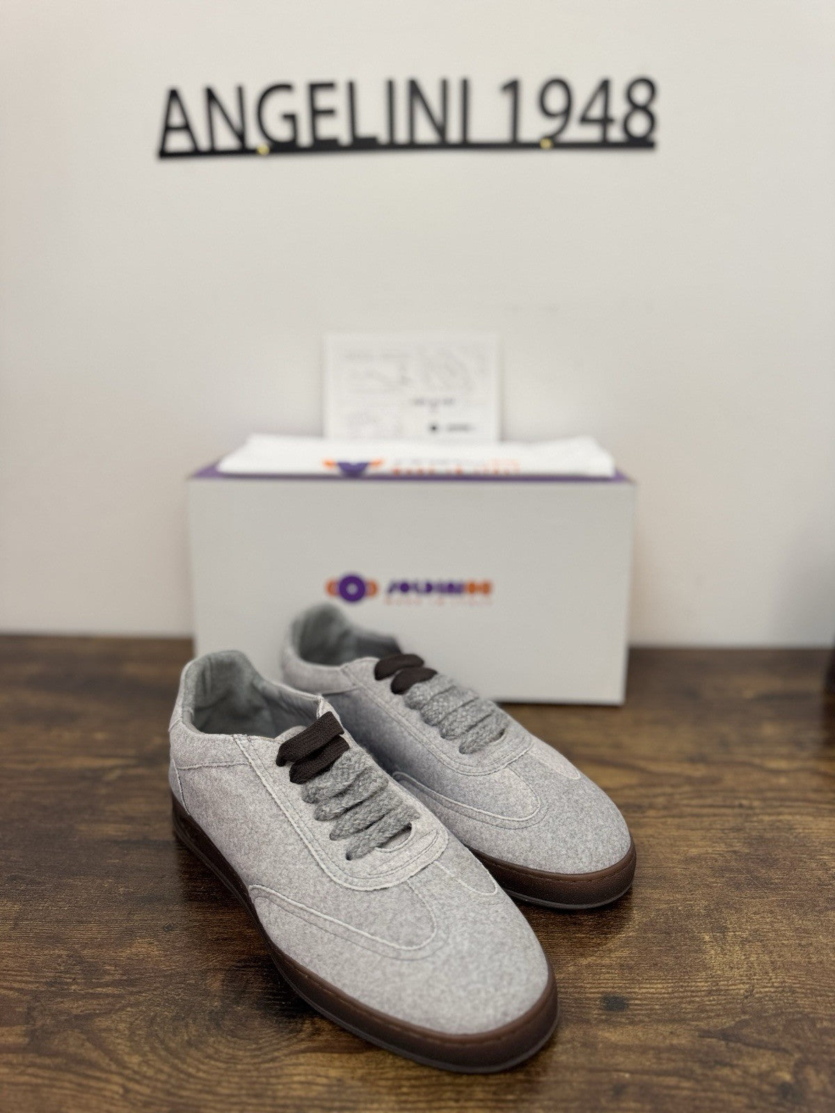 Soldini Sneaker Cachemere Grey 100% Made In Italy Causal Donna 37