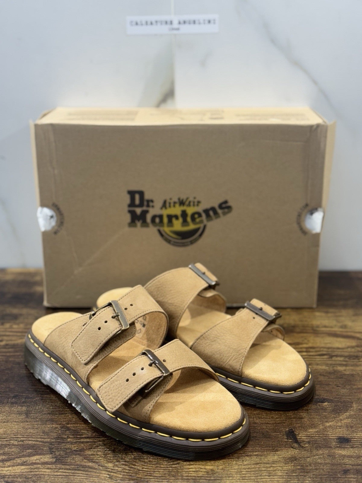 Dr Martens Sandalo Josef Pelle Tan Casual Dr Martens Uomo 44