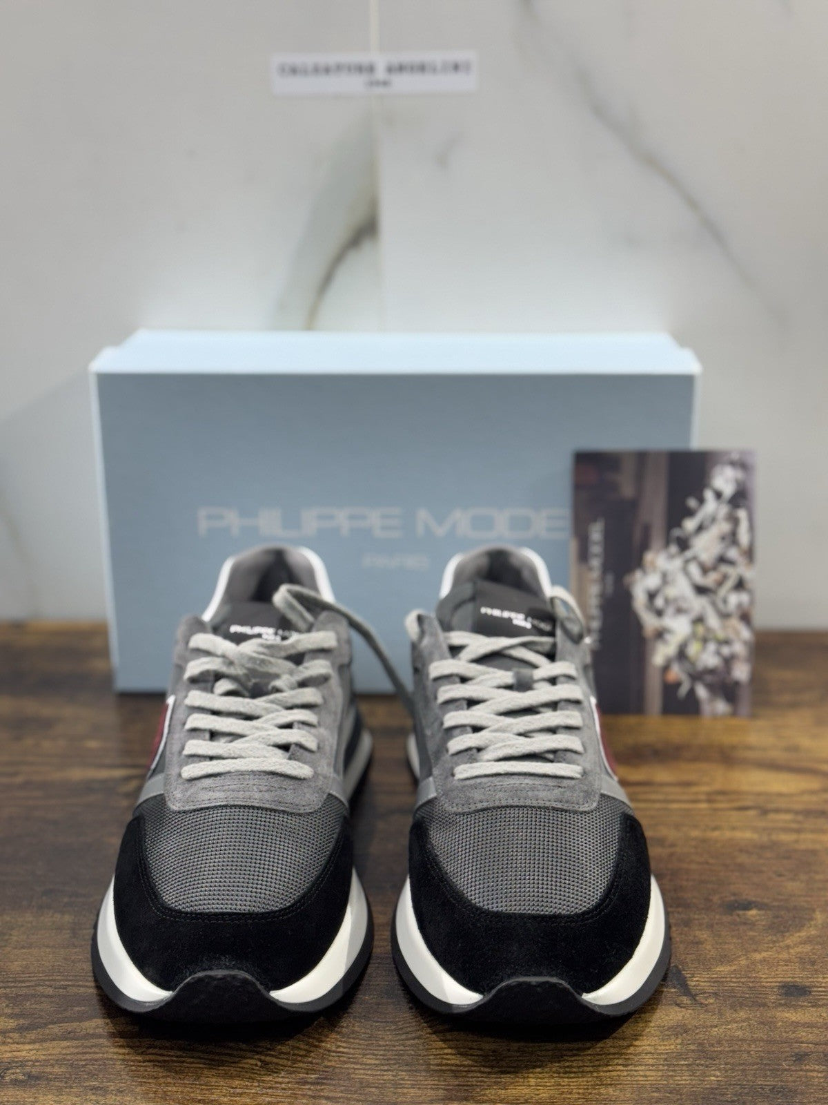 Philippe Model Sneaker Uomo Antibes Suede Nero Grey 43