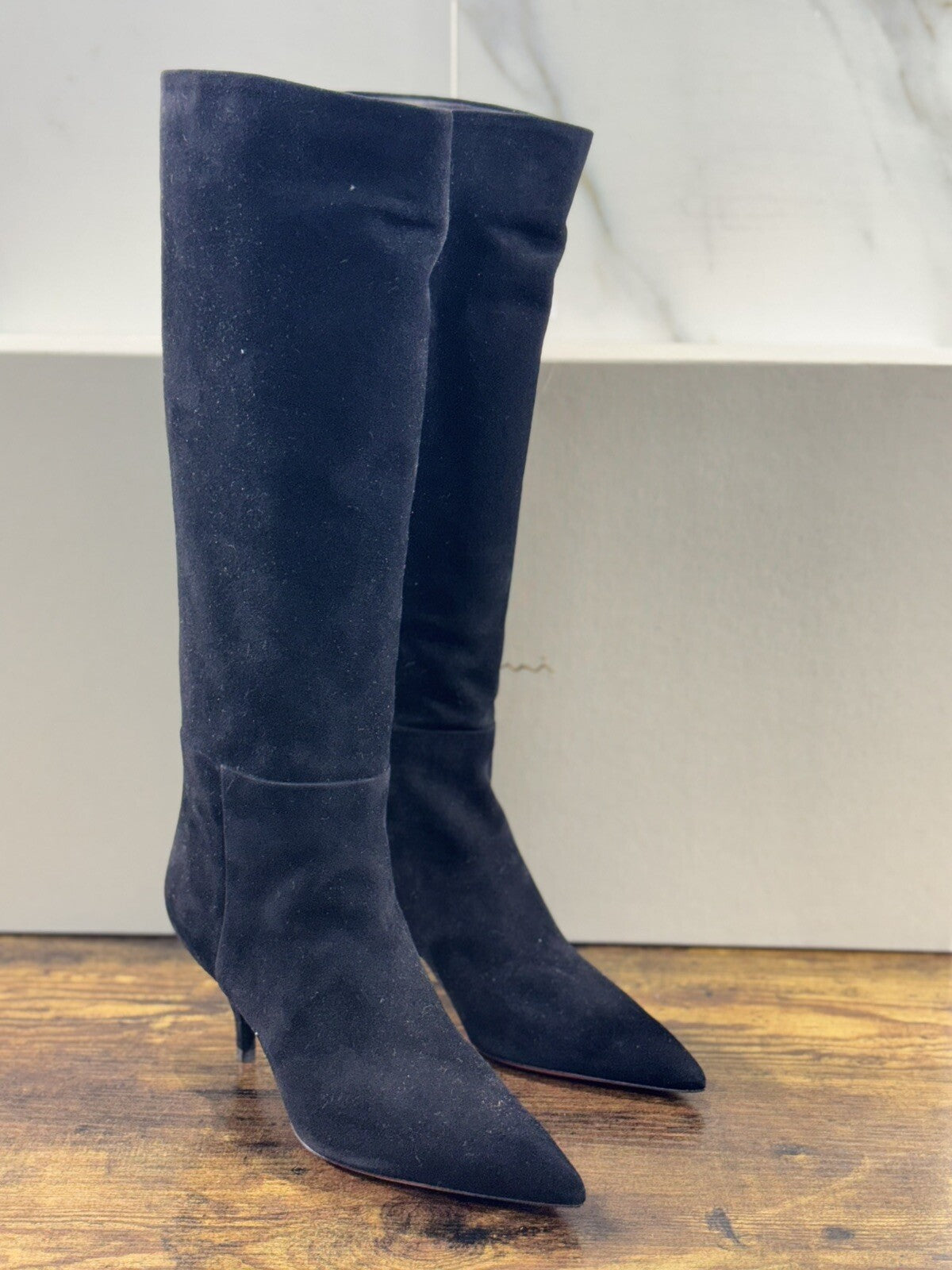 Santoni Stivale Donna Pelle Suede Nero Casual Luxury Boot Woman Santoni 37